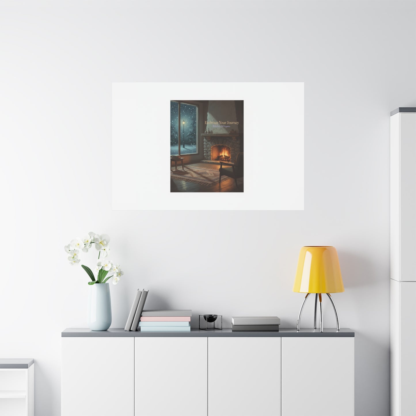 Calm Motivation Poster | Matte Canvas Stretched, 1.25" | Winter Quiet Progress