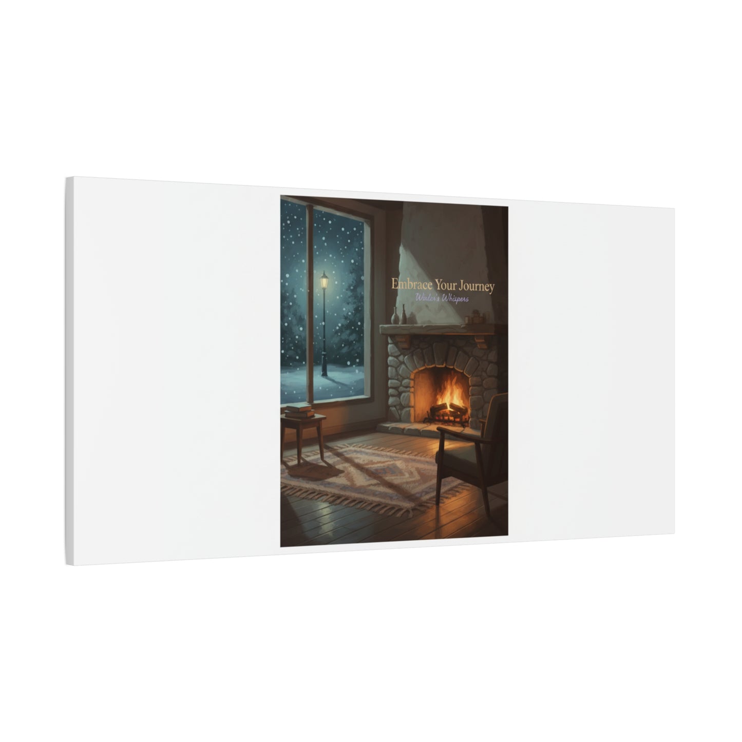 Calm Motivation Poster | Matte Canvas Stretched, 1.25" | Winter Quiet Progress