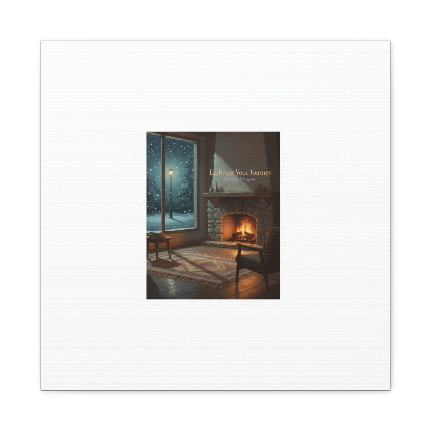 Calm Motivation Poster | Matte Canvas Stretched, 1.25" | Winter Quiet Progress
