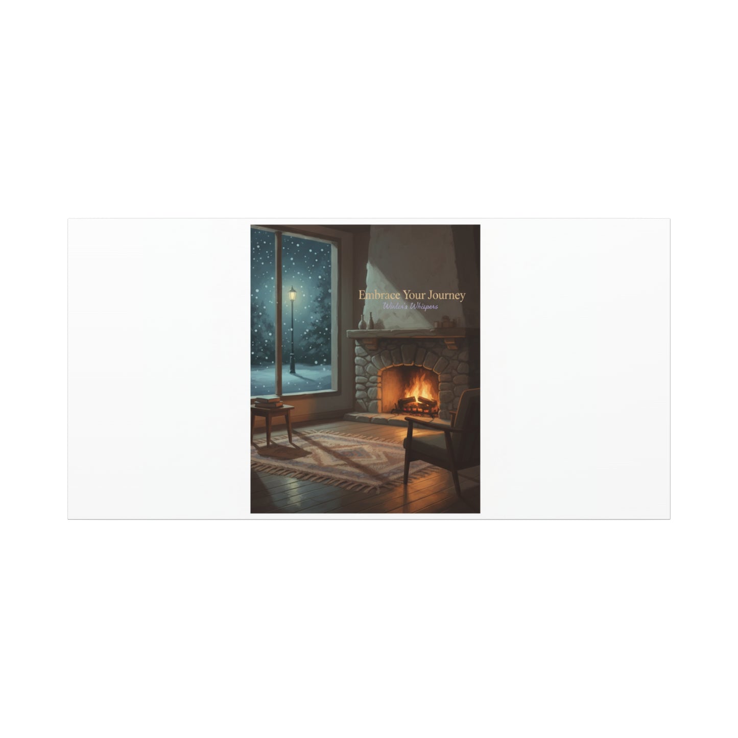 Calm Motivation Poster | Matte Canvas Stretched, 1.25" | Winter Quiet Progress