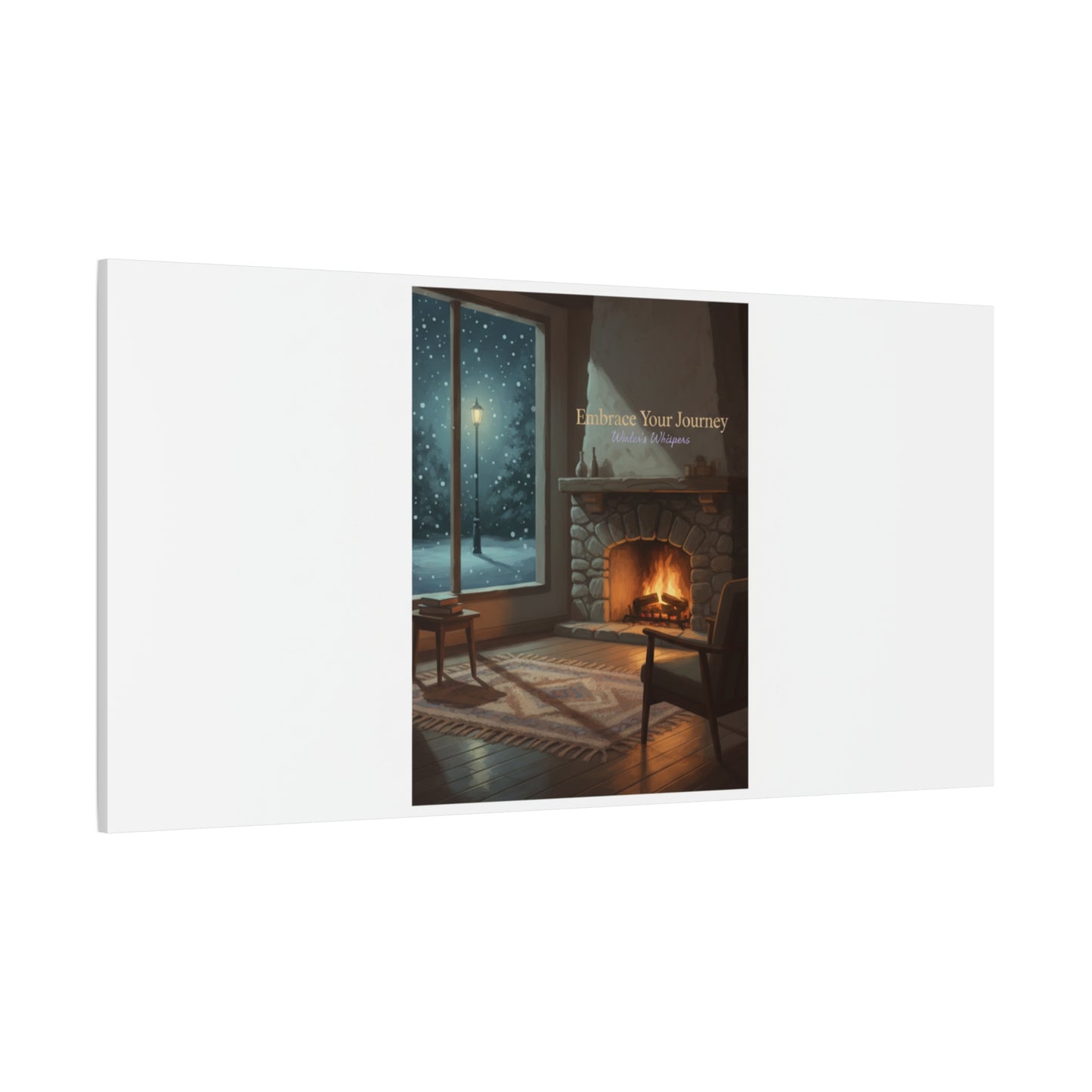 Calm Motivation Poster | Matte Canvas Stretched, 1.25" | Winter Quiet Progress