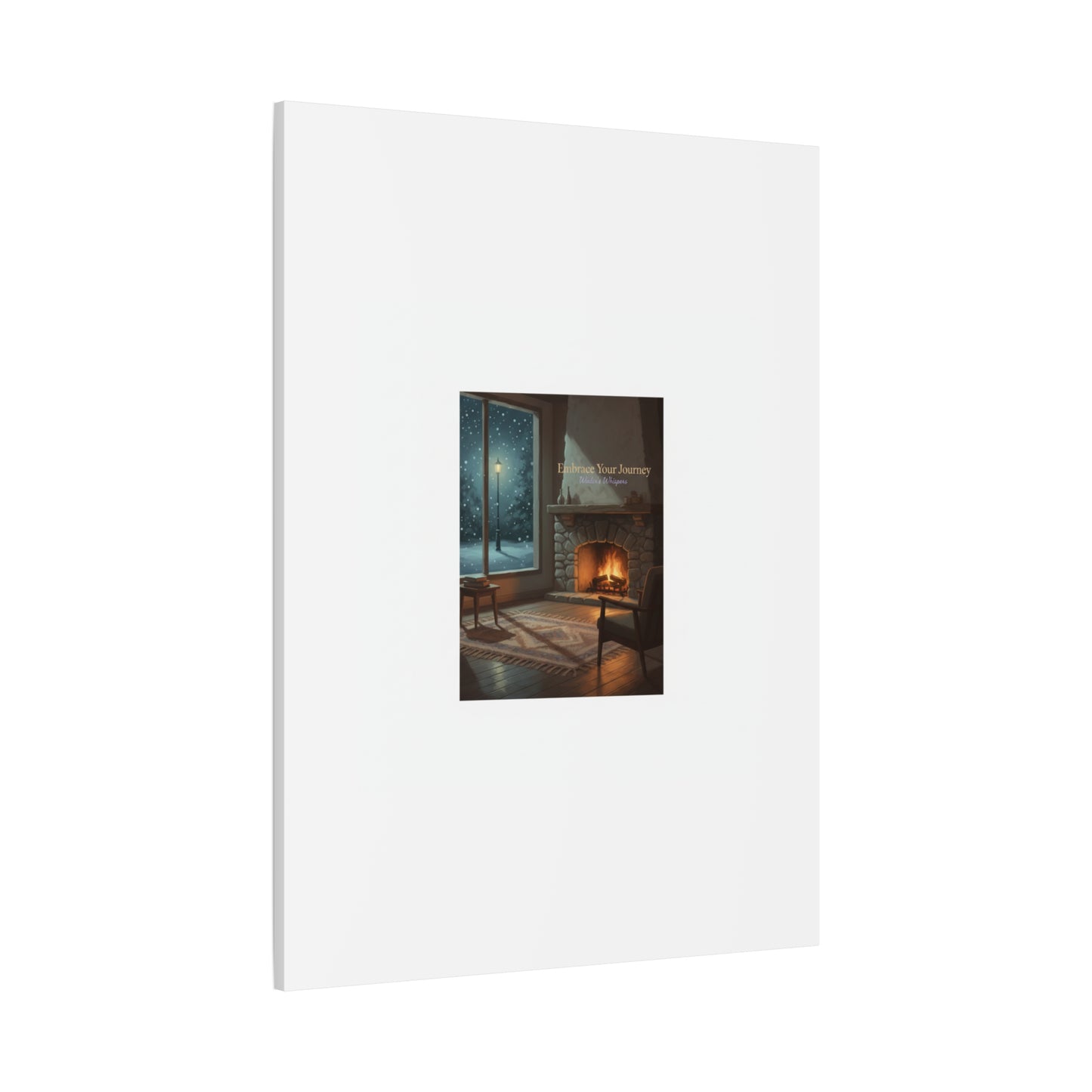 Calm Motivation Poster | Matte Canvas Stretched, 1.25" | Winter Quiet Progress