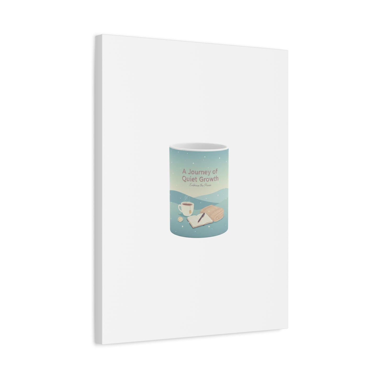 A Journey of Quiet Growth Canvas | mindful goals poster, habit tracker graphic