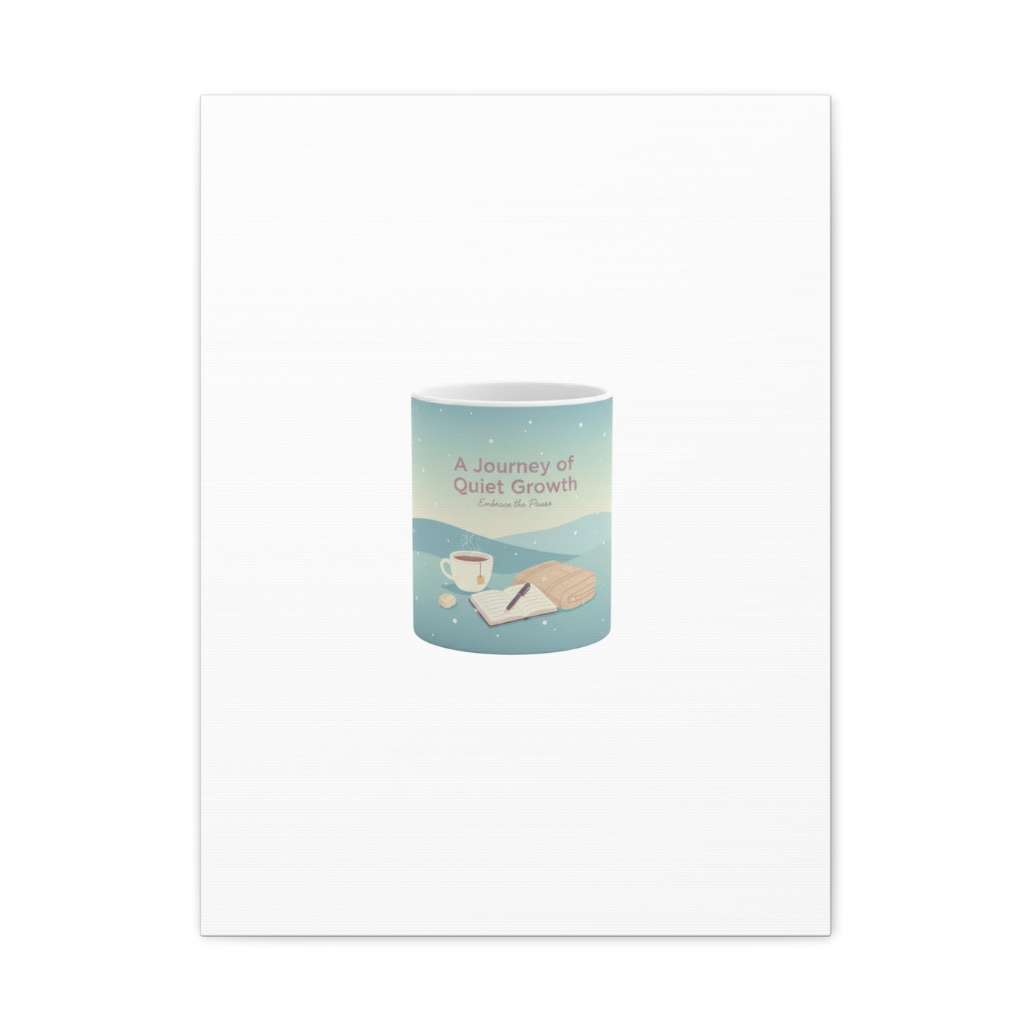 A Journey of Quiet Growth Canvas | mindful goals poster, habit tracker graphic