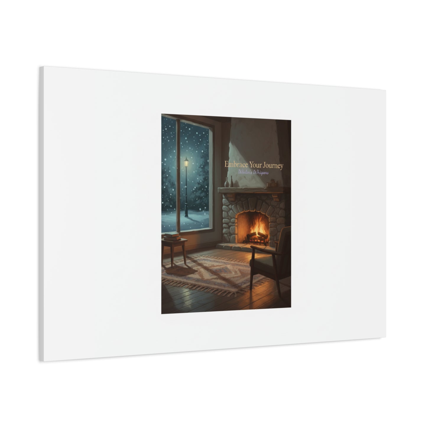 Calm Motivation Poster | Matte Canvas Stretched, 1.25" | Winter Quiet Progress