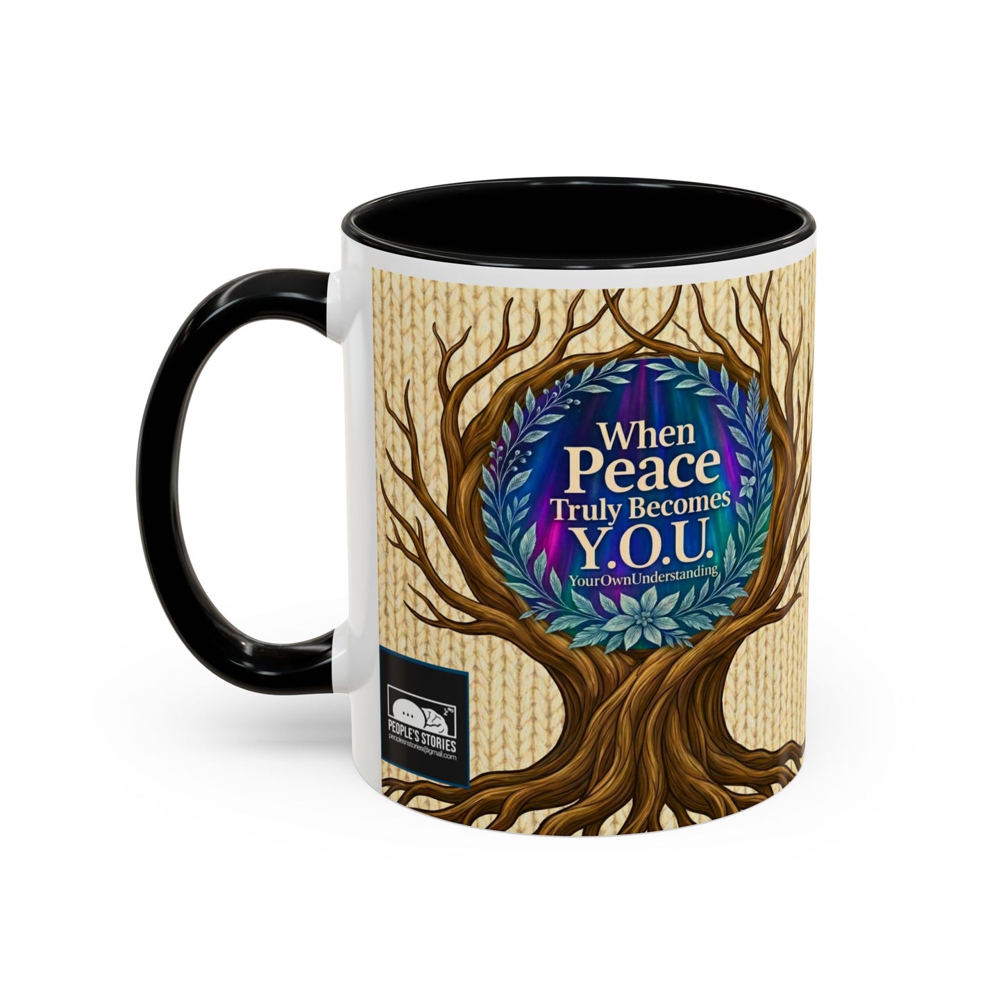 Peace Tree Coffee Mug — "When Peace Truly Becomes Y.O.U." Inspirational Accent Mug