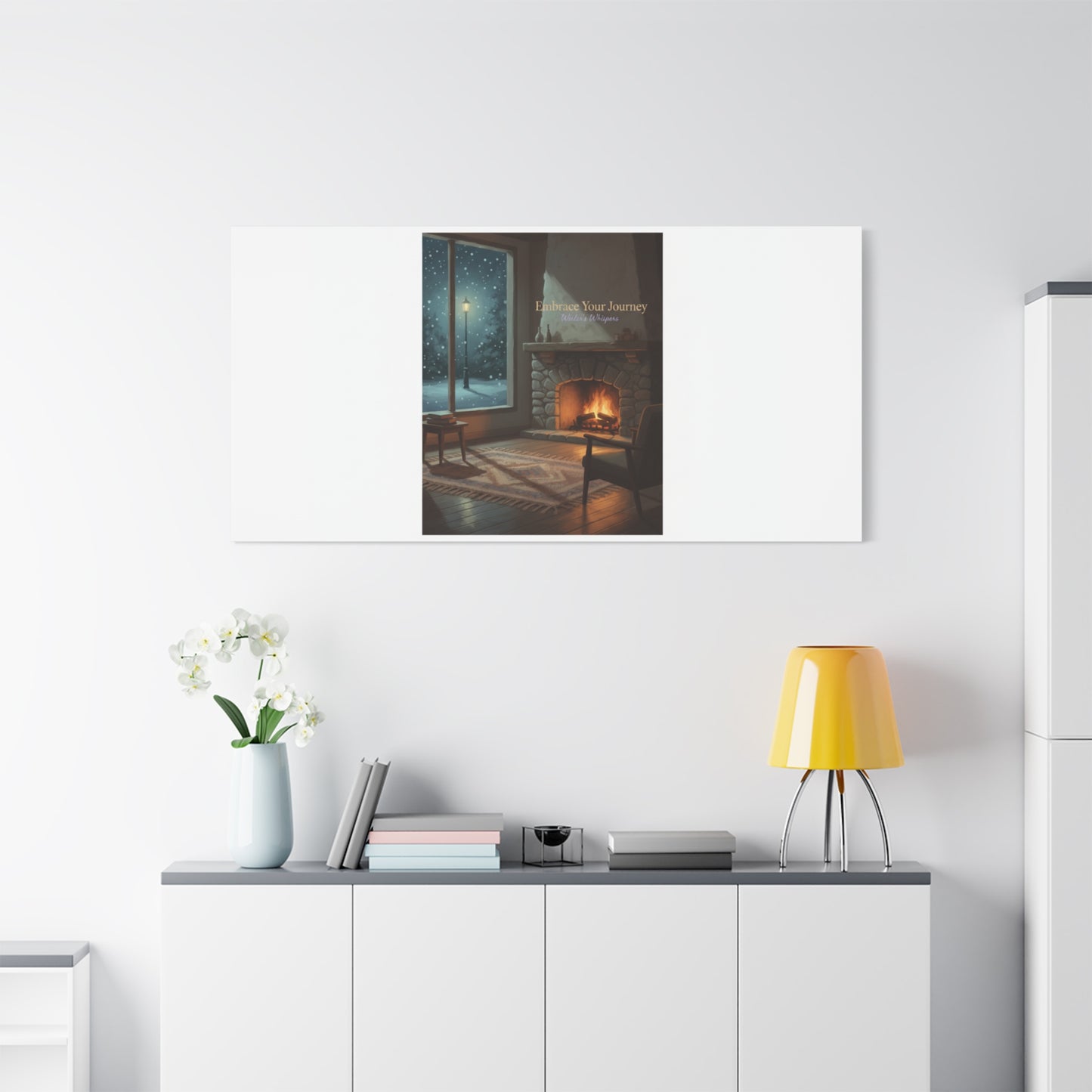 Calm Motivation Poster | Matte Canvas Stretched, 1.25" | Winter Quiet Progress
