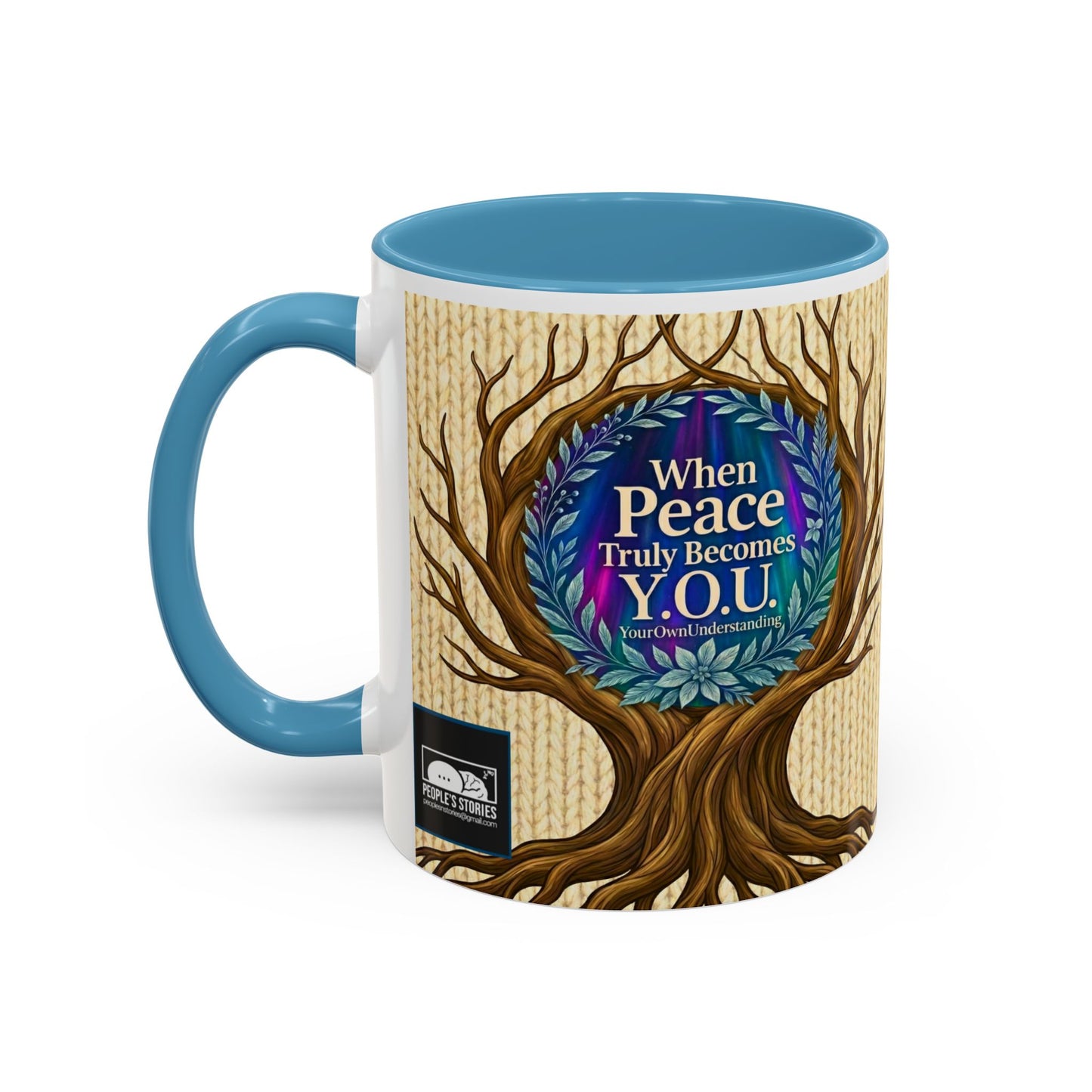 Peace Tree Coffee Mug — "When Peace Truly Becomes Y.O.U." Inspirational Accent Mug