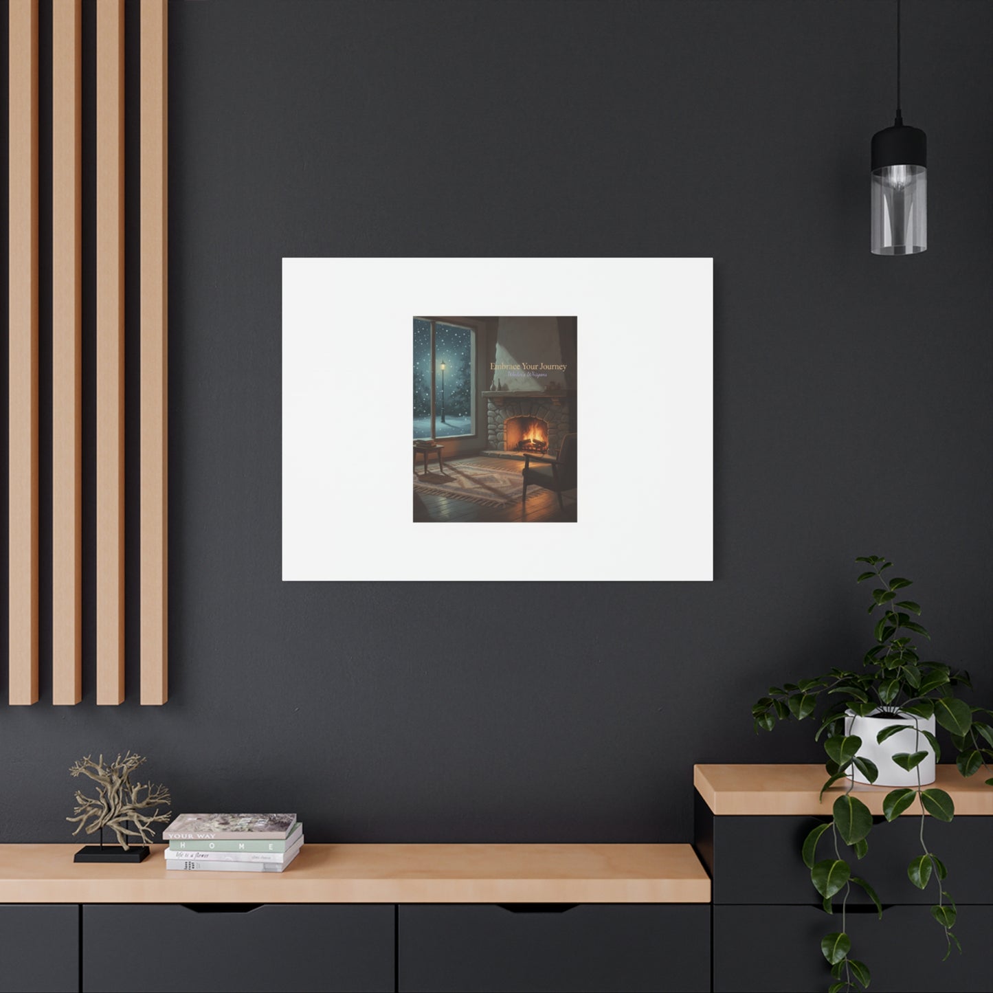 Calm Motivation Poster | Matte Canvas Stretched, 1.25" | Winter Quiet Progress