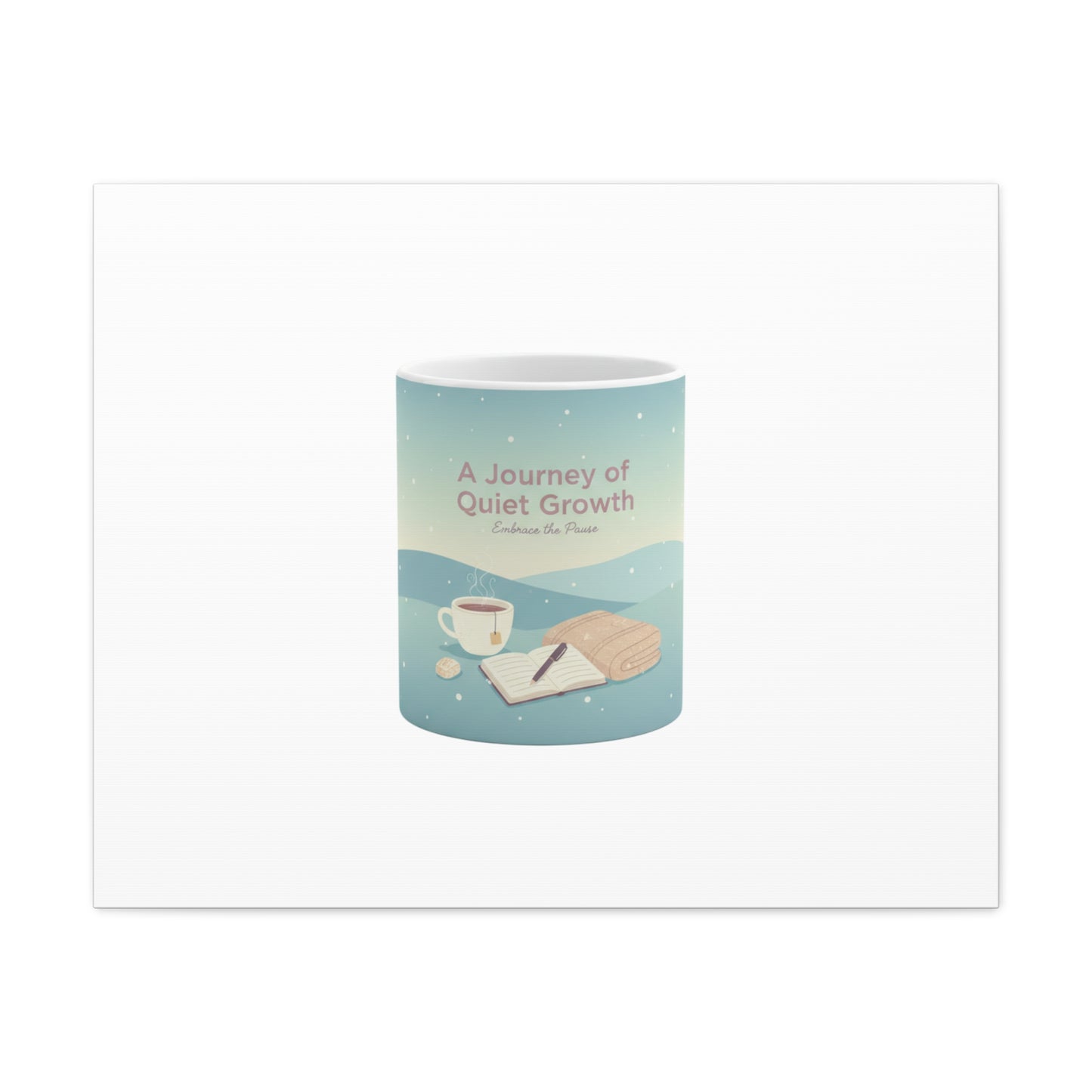 A Journey of Quiet Growth Canvas | mindful goals poster, habit tracker graphic