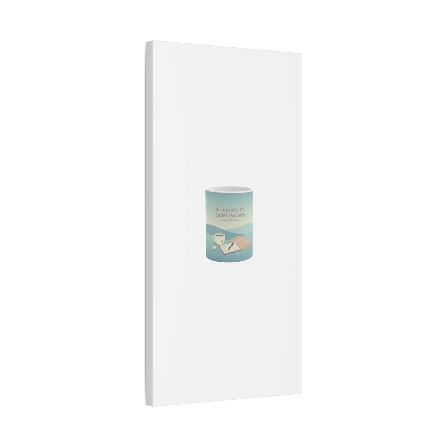 A Journey of Quiet Growth Canvas | mindful goals poster, habit tracker graphic