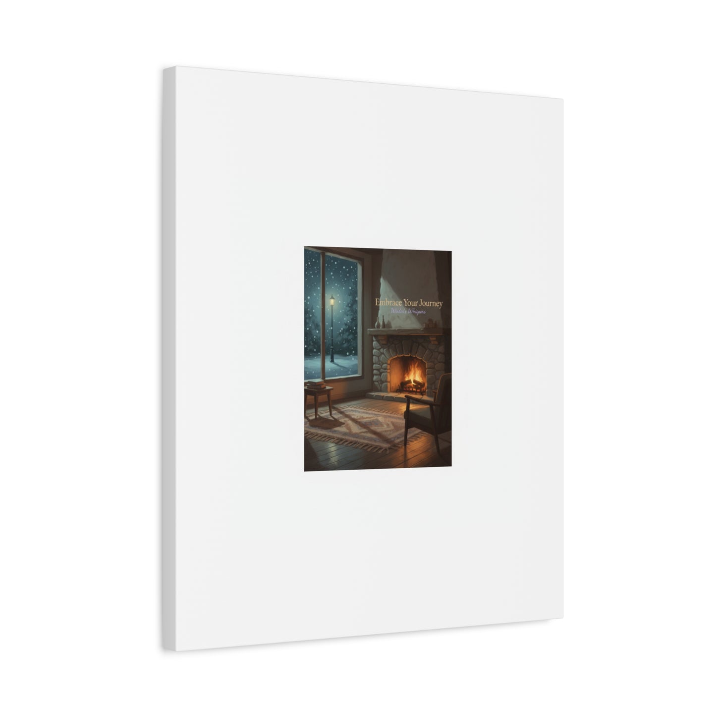 Calm Motivation Poster | Matte Canvas Stretched, 1.25" | Winter Quiet Progress