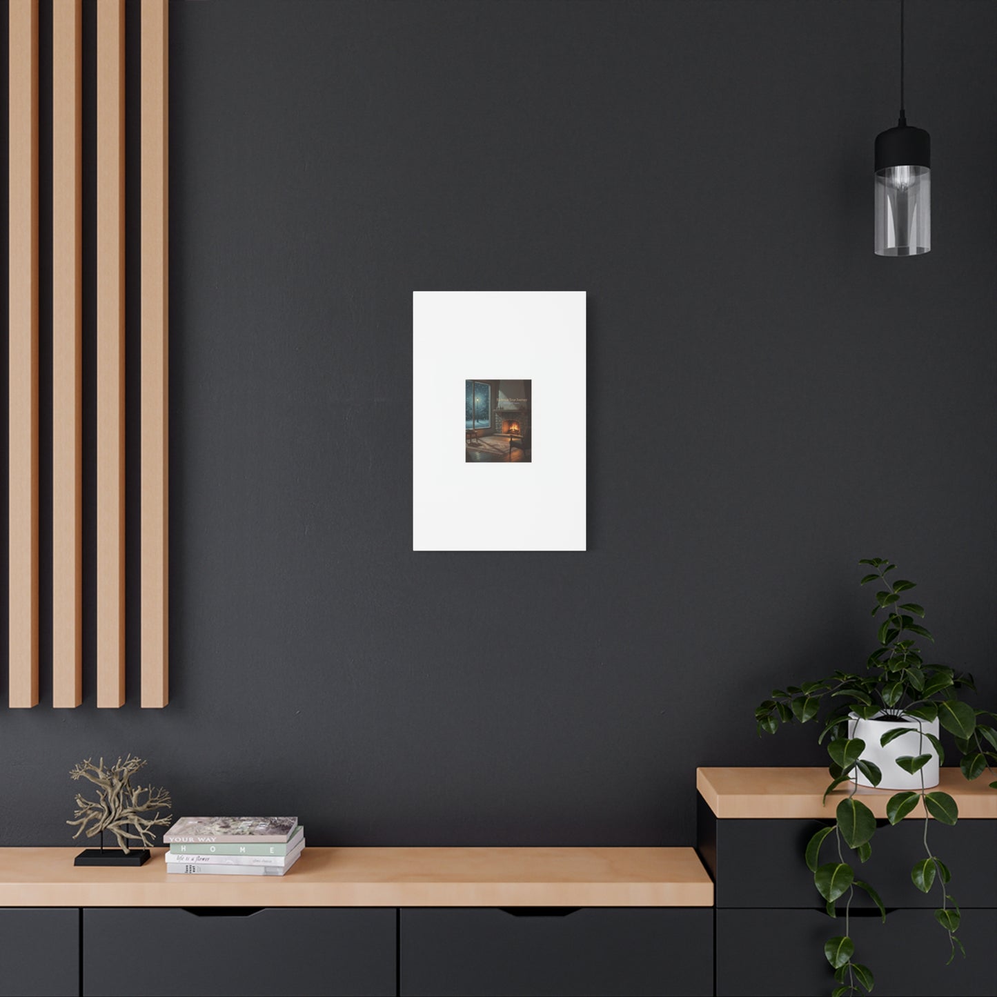 Calm Motivation Poster | Matte Canvas Stretched, 1.25" | Winter Quiet Progress