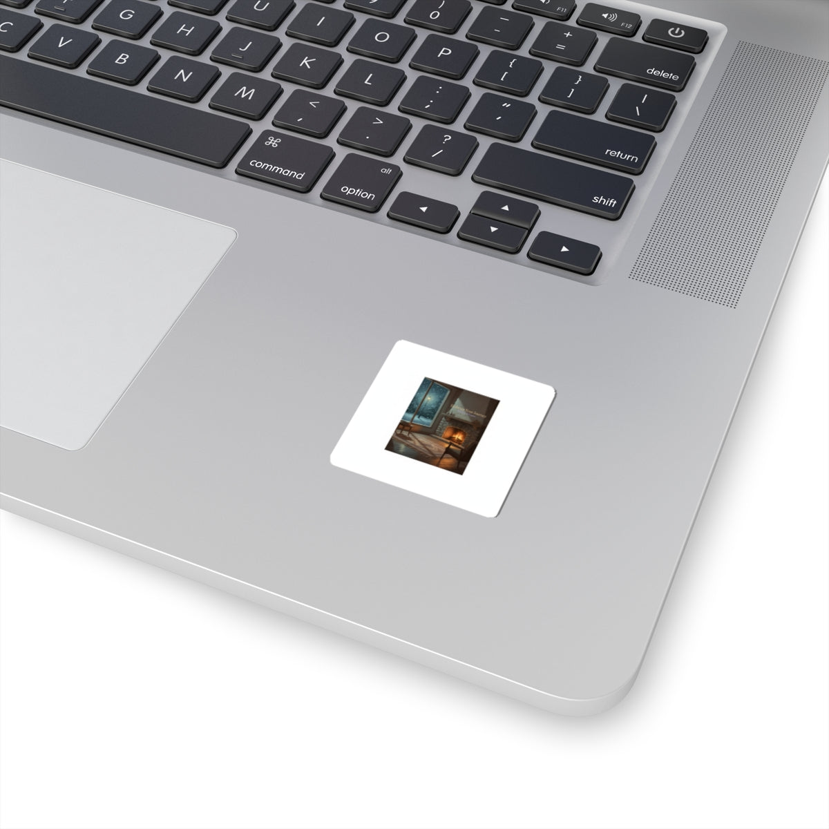 Cozy Hearth Scene Kiss-Cut Stickers | Calm Motivation, Quiet Progress