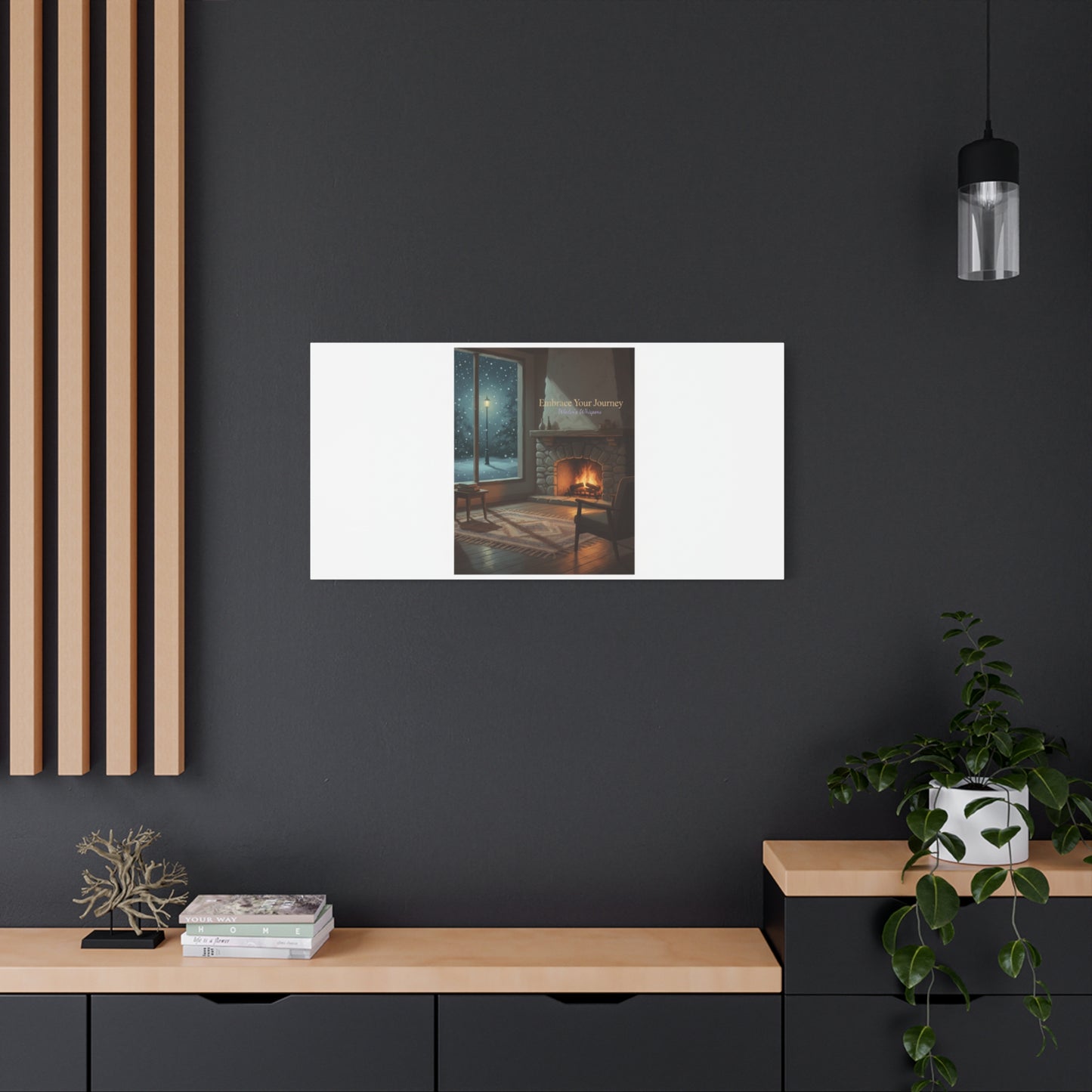 Calm Motivation Poster | Matte Canvas Stretched, 1.25" | Winter Quiet Progress