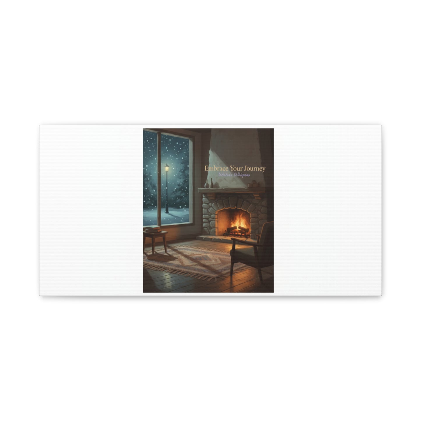 Calm Motivation Poster | Matte Canvas Stretched, 1.25" | Winter Quiet Progress