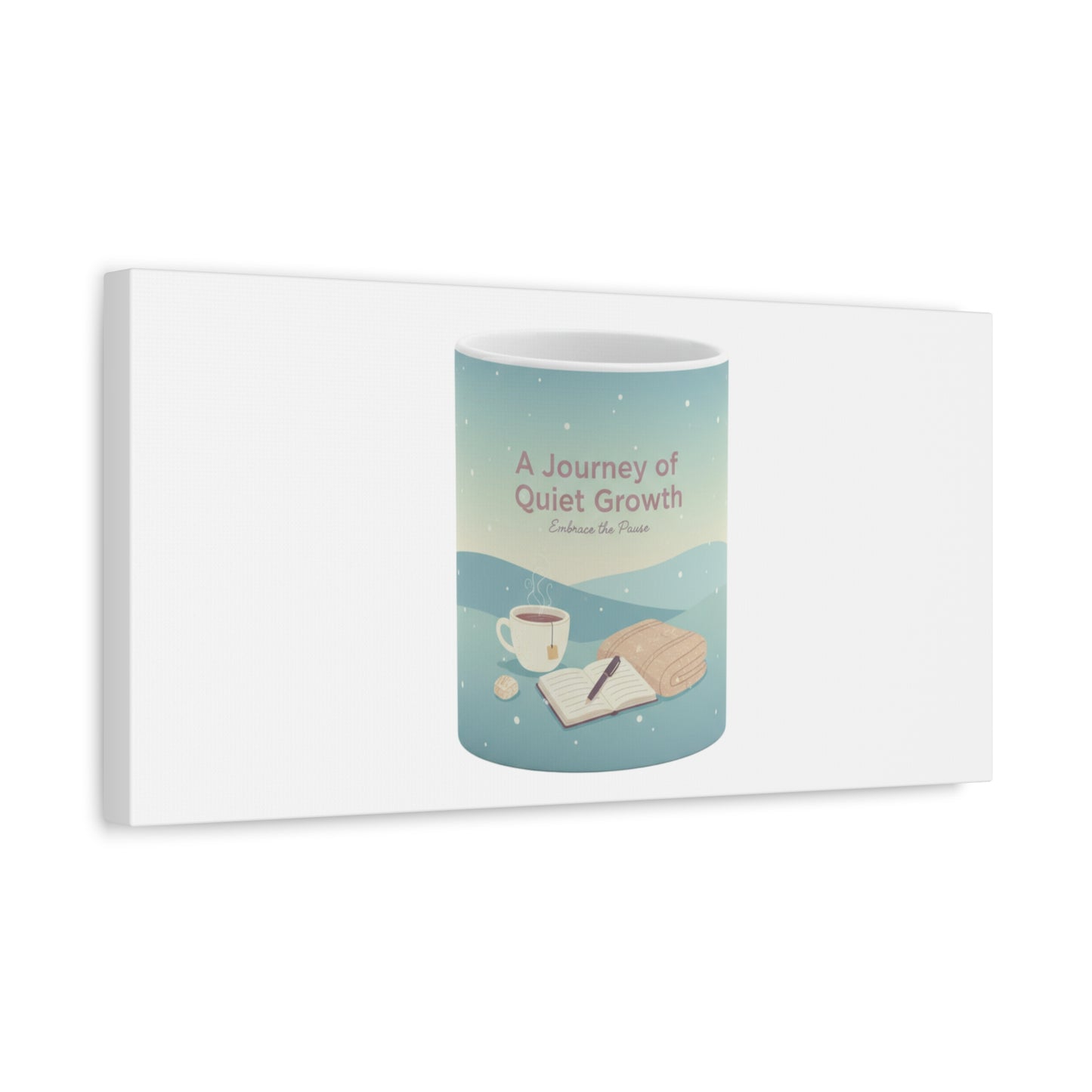 A Journey of Quiet Growth Canvas | mindful goals poster, habit tracker graphic