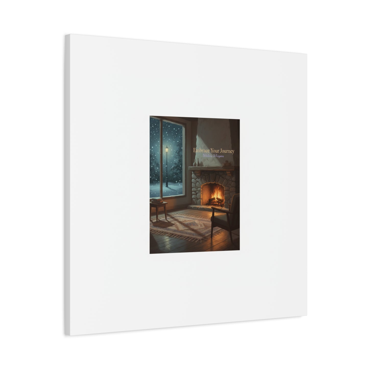 Calm Motivation Poster | Matte Canvas Stretched, 1.25" | Winter Quiet Progress