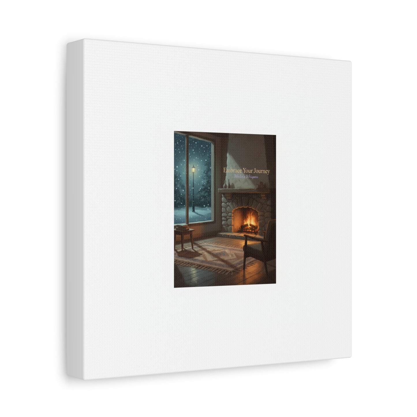 Calm Motivation Poster | Matte Canvas Stretched, 1.25" | Winter Quiet Progress