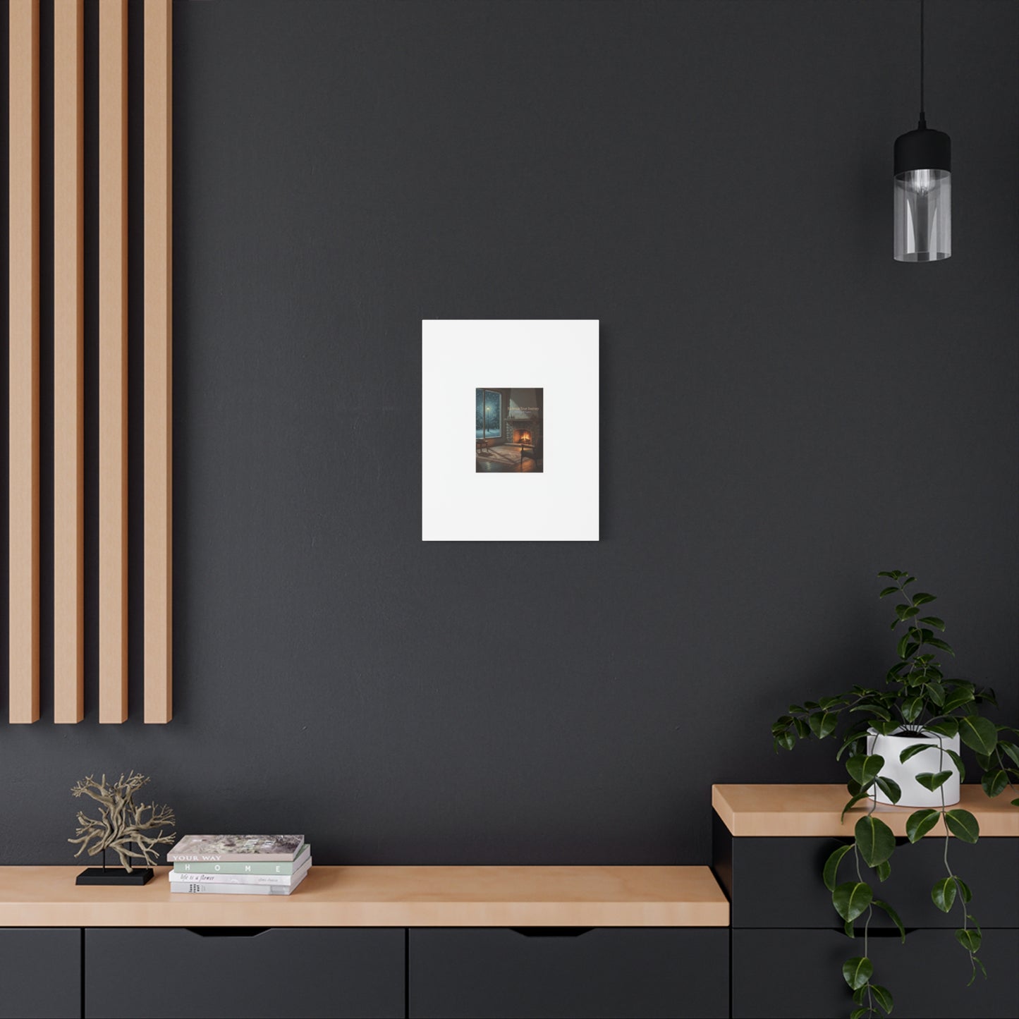 Calm Motivation Poster | Matte Canvas Stretched, 1.25" | Winter Quiet Progress