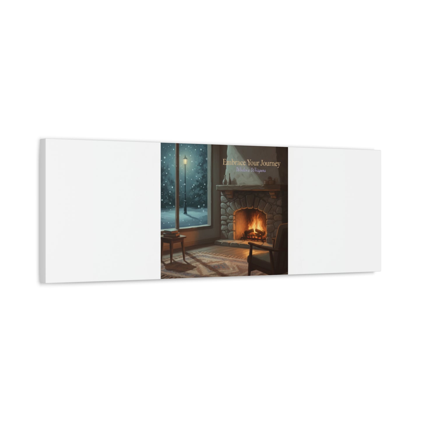 Calm Motivation Poster | Matte Canvas Stretched, 1.25" | Winter Quiet Progress