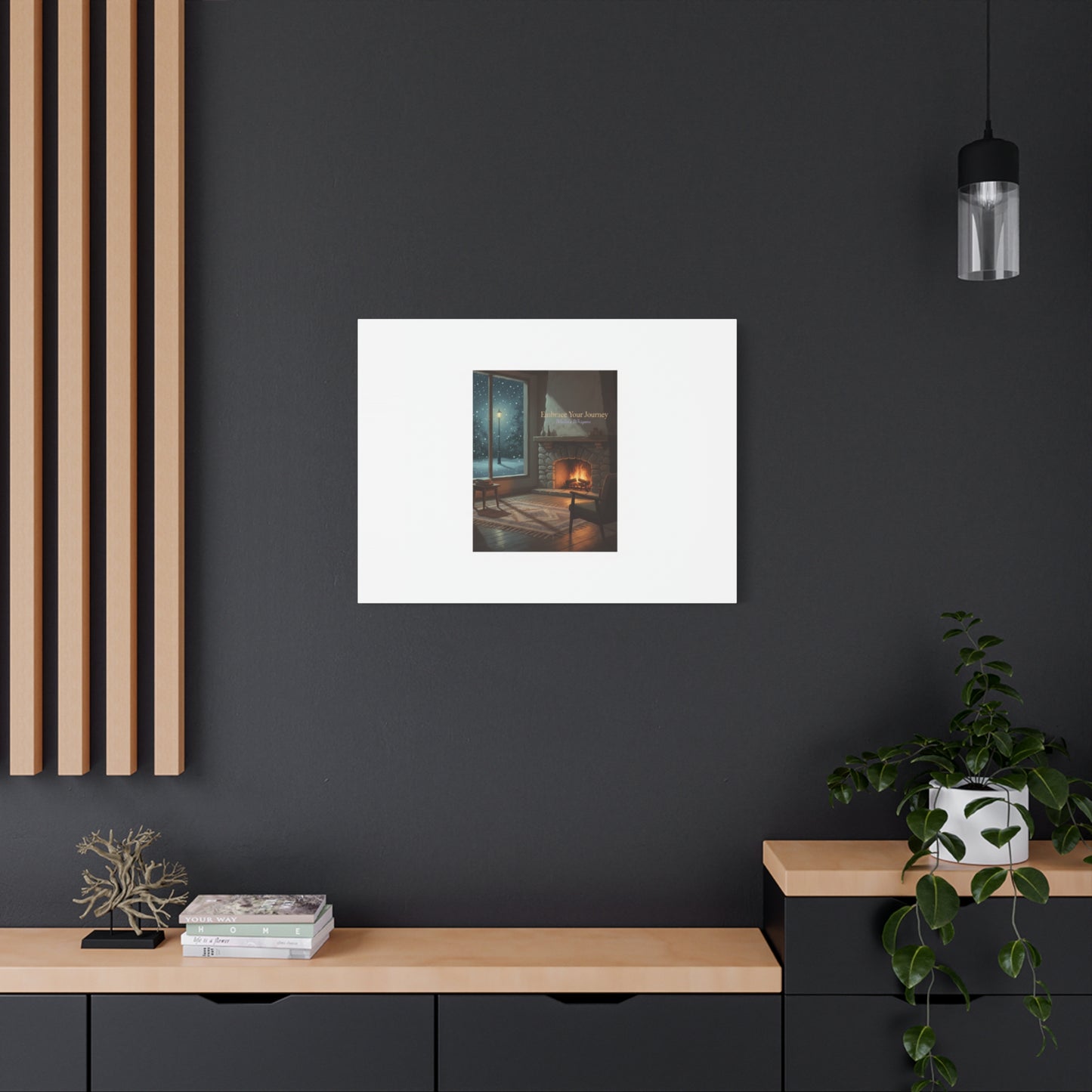 Calm Motivation Poster | Matte Canvas Stretched, 1.25" | Winter Quiet Progress