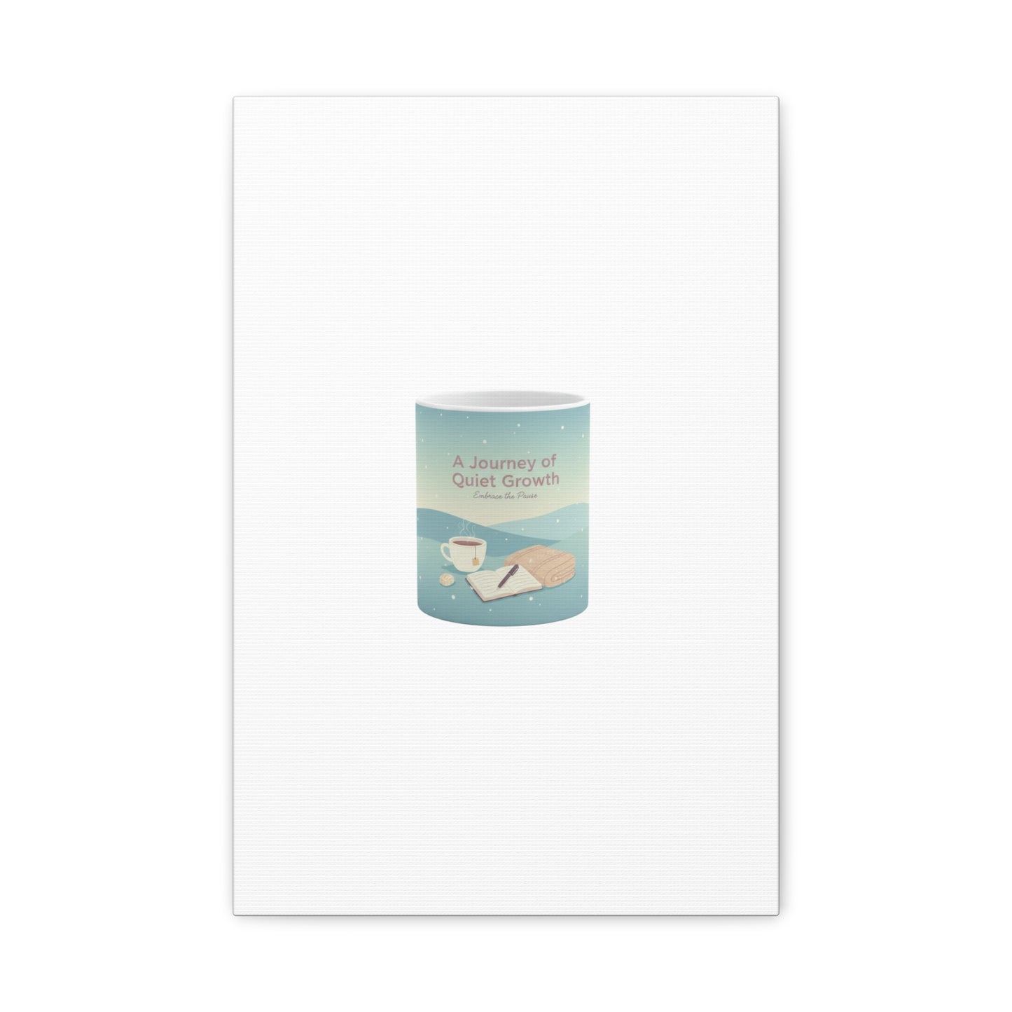 A Journey of Quiet Growth Canvas | mindful goals poster, habit tracker graphic