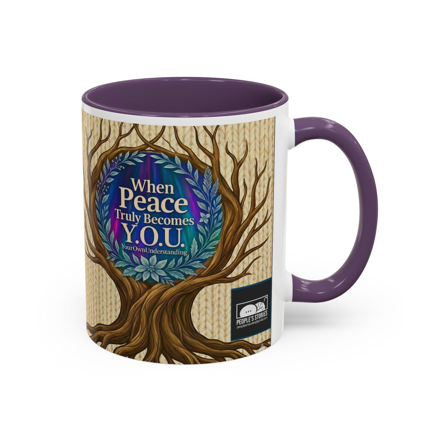 Peace Tree Coffee Mug — "When Peace Truly Becomes Y.O.U." Inspirational Accent Mug