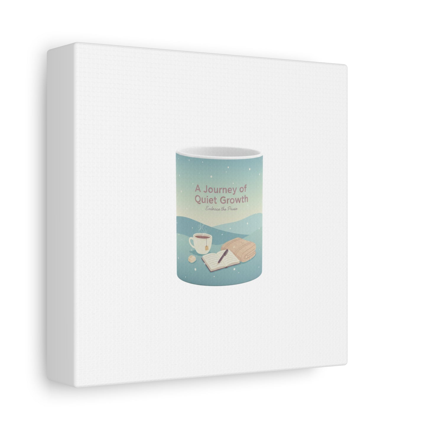 A Journey of Quiet Growth Canvas | mindful goals poster, habit tracker graphic