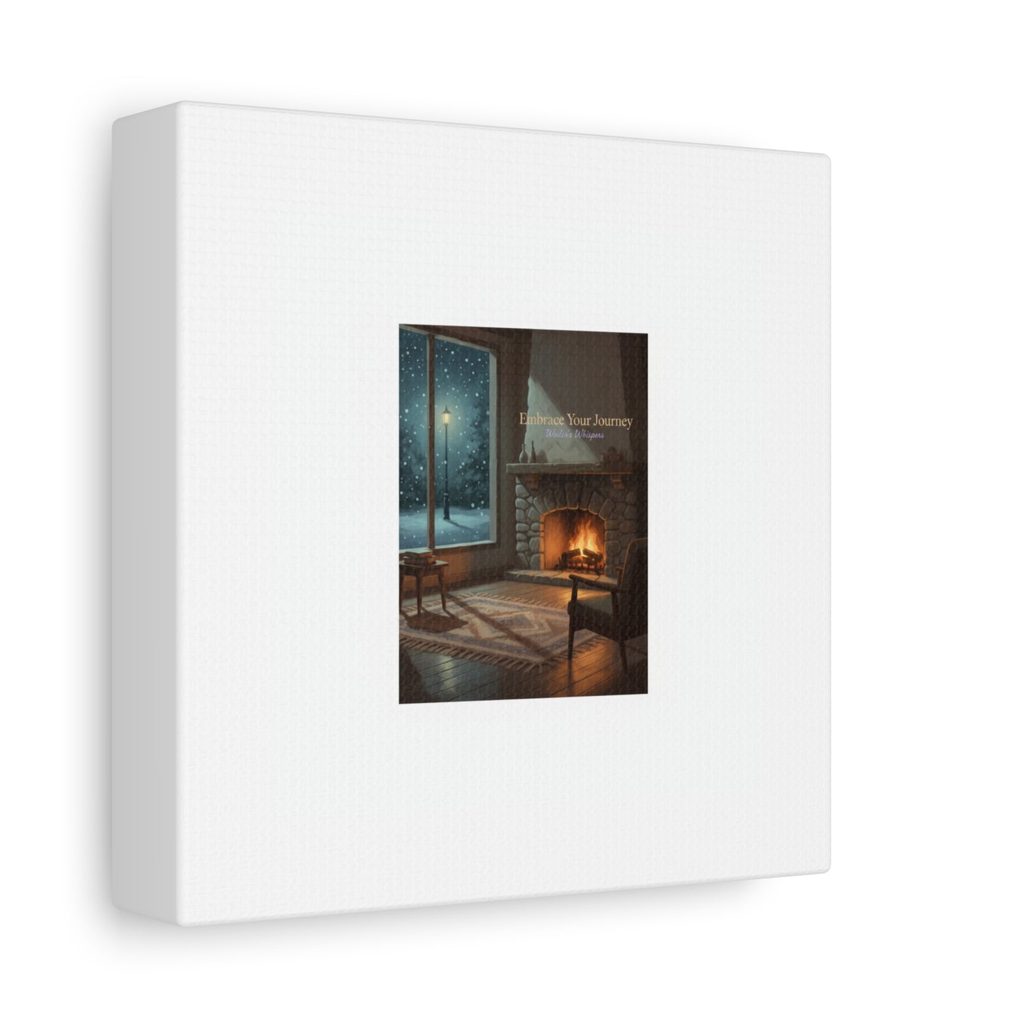 Calm Motivation Poster | Matte Canvas Stretched, 1.25" | Winter Quiet Progress