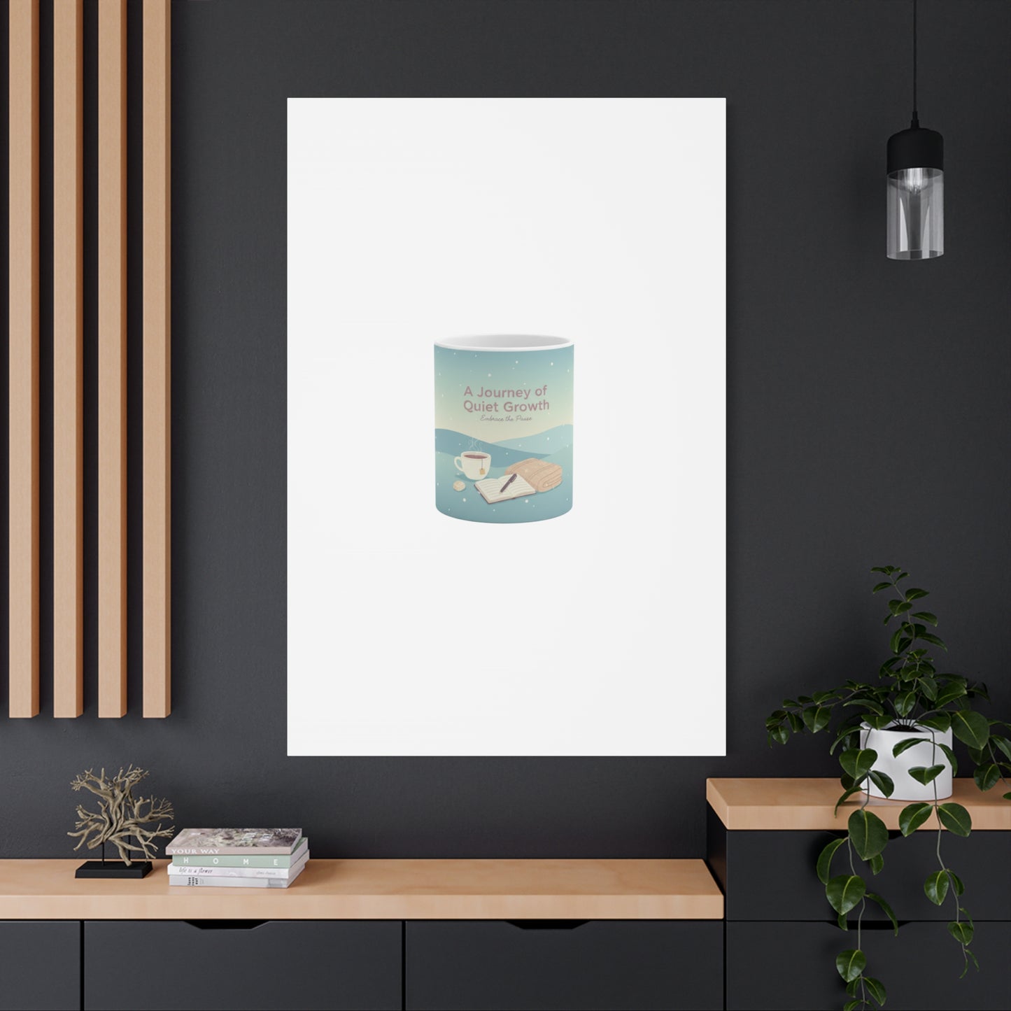 A Journey of Quiet Growth Canvas | mindful goals poster, habit tracker graphic