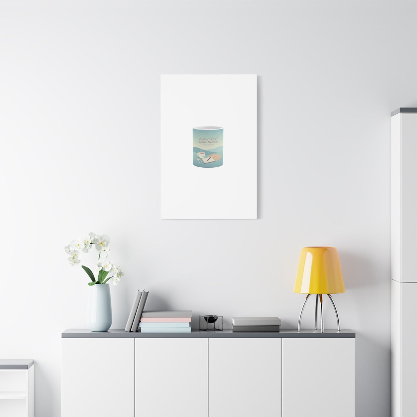 A Journey of Quiet Growth Canvas | mindful goals poster, habit tracker graphic