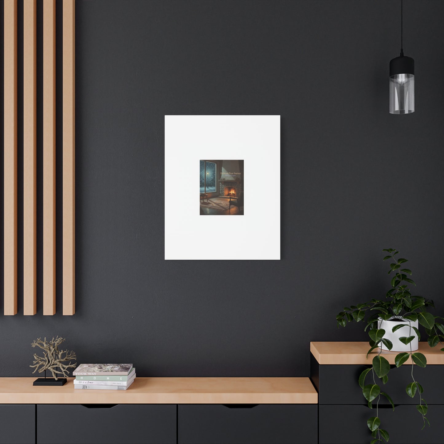 Calm Motivation Poster | Matte Canvas Stretched, 1.25" | Winter Quiet Progress