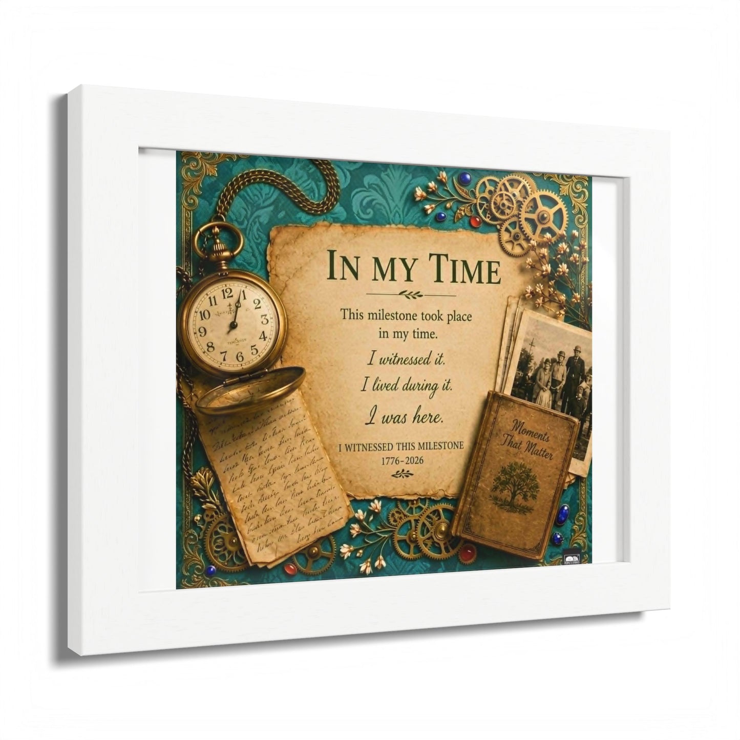 In My Time Framed Poster — Vintage Keepsake Wall Art for the Commemorative Milestone of America's 250th