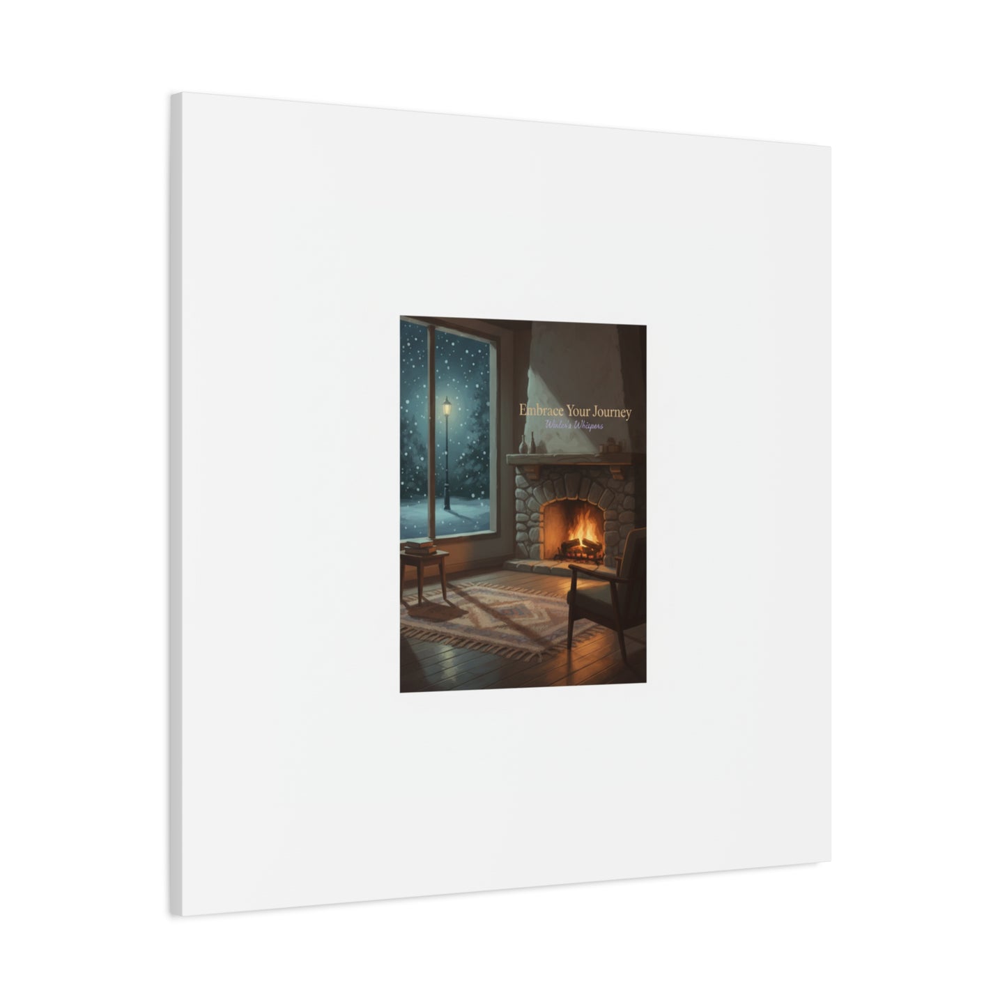 Calm Motivation Poster | Matte Canvas Stretched, 1.25" | Winter Quiet Progress