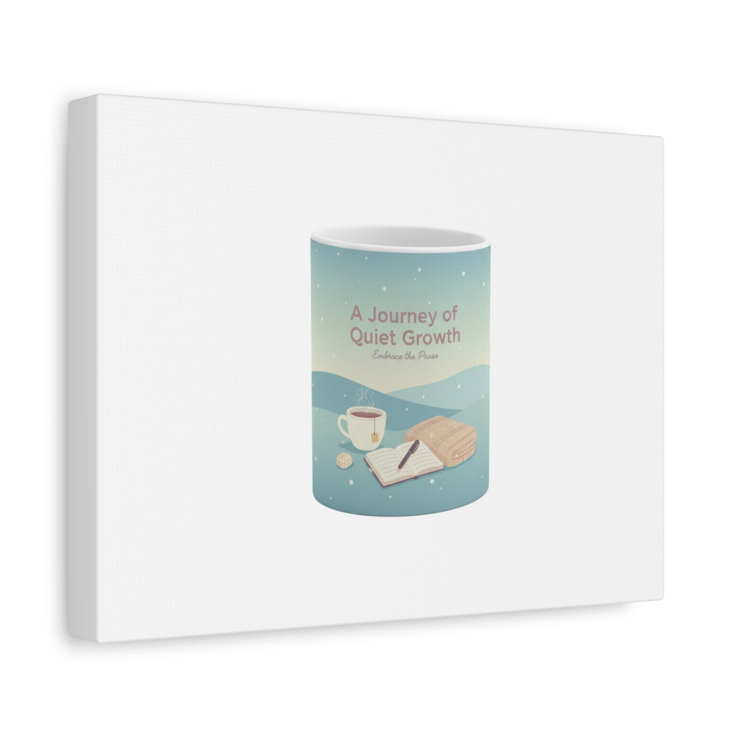 A Journey of Quiet Growth Canvas | mindful goals poster, habit tracker graphic