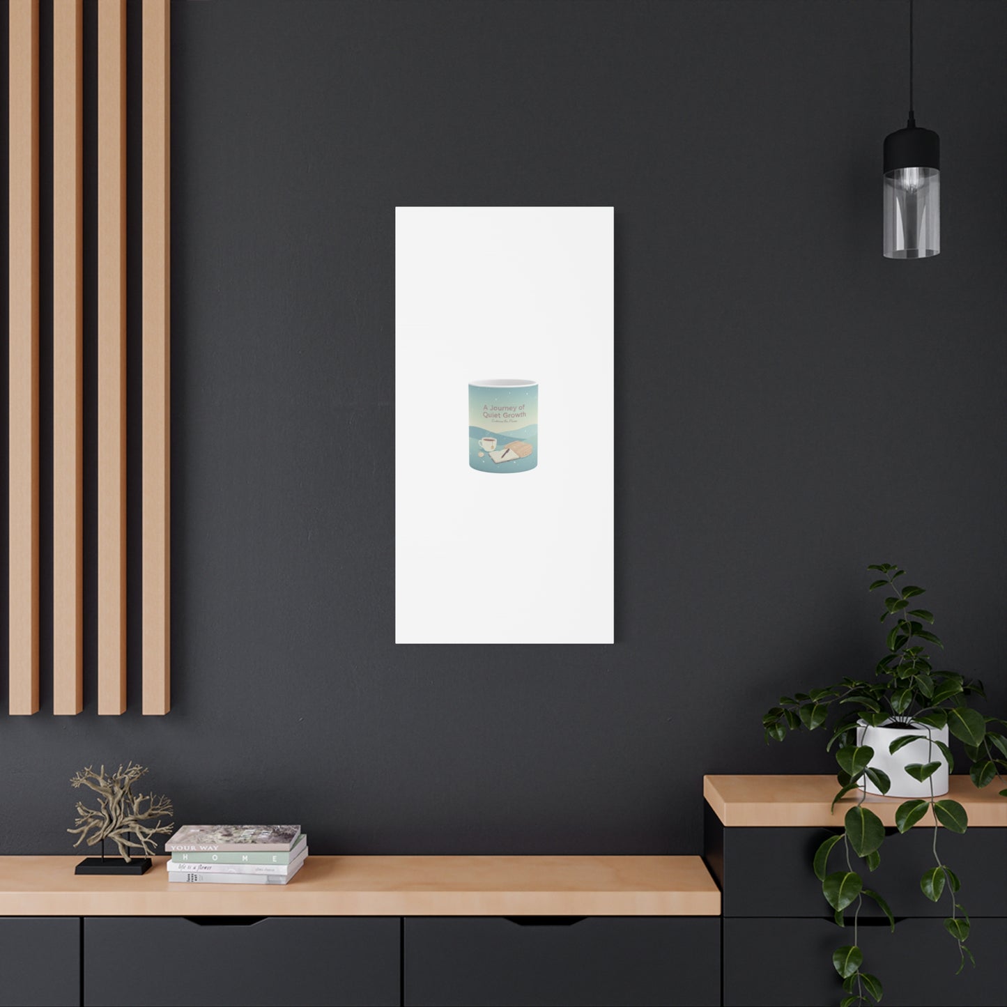 A Journey of Quiet Growth Canvas | mindful goals poster, habit tracker graphic