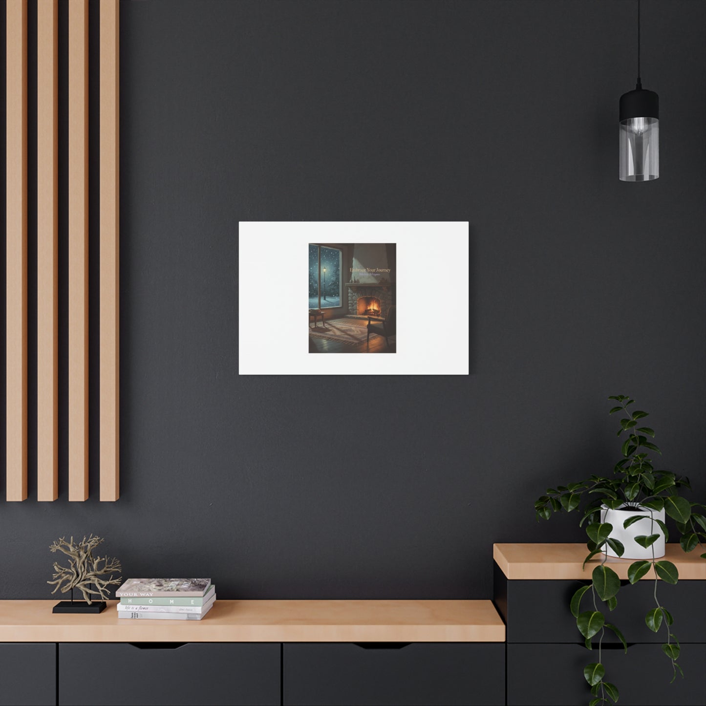 Calm Motivation Poster | Matte Canvas Stretched, 1.25" | Winter Quiet Progress