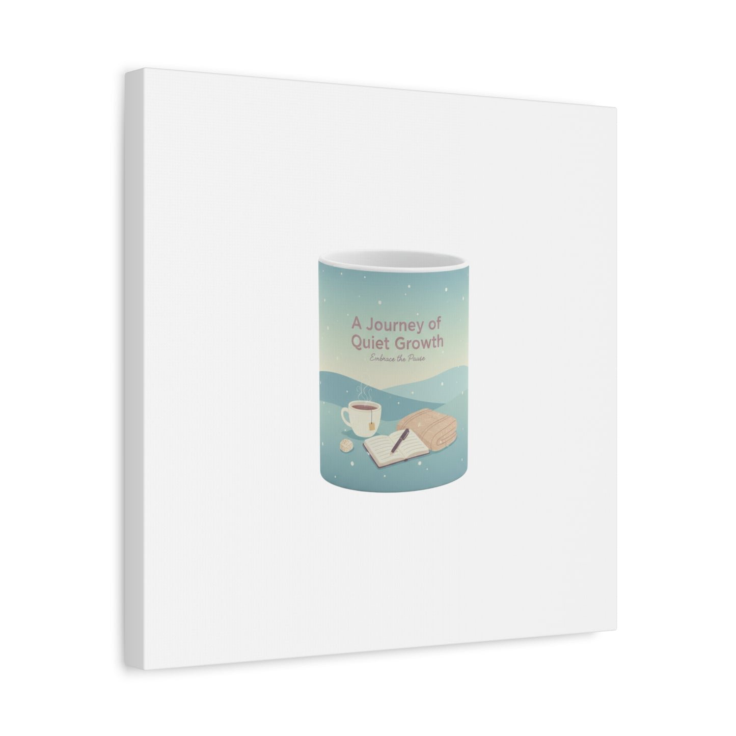 A Journey of Quiet Growth Canvas | mindful goals poster, habit tracker graphic