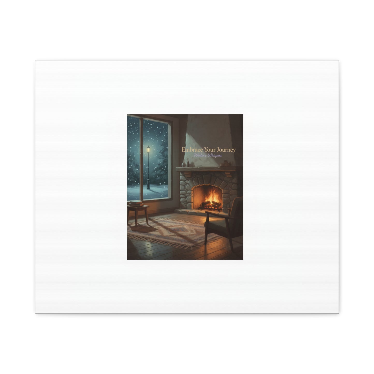 Calm Motivation Poster | Matte Canvas Stretched, 1.25" | Winter Quiet Progress