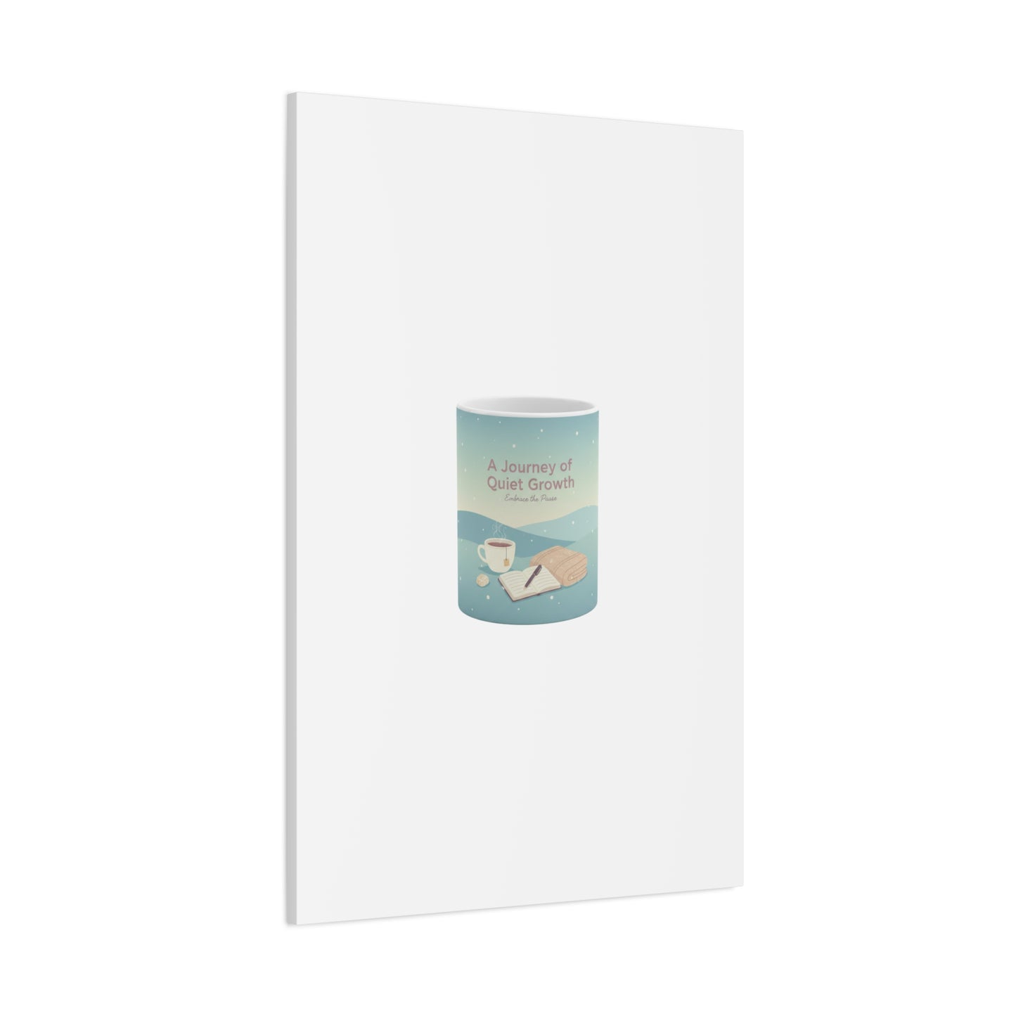 A Journey of Quiet Growth Canvas | mindful goals poster, habit tracker graphic