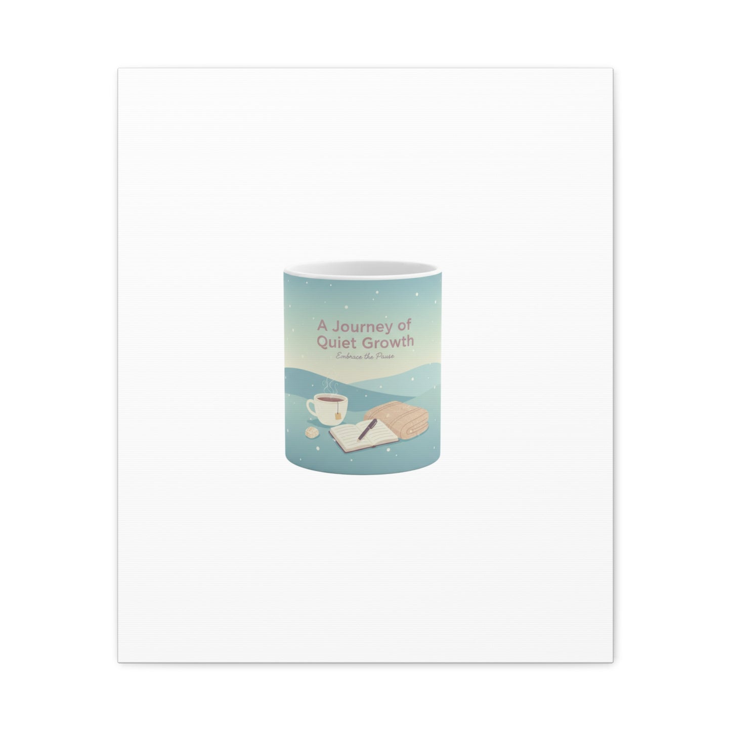 A Journey of Quiet Growth Canvas | mindful goals poster, habit tracker graphic