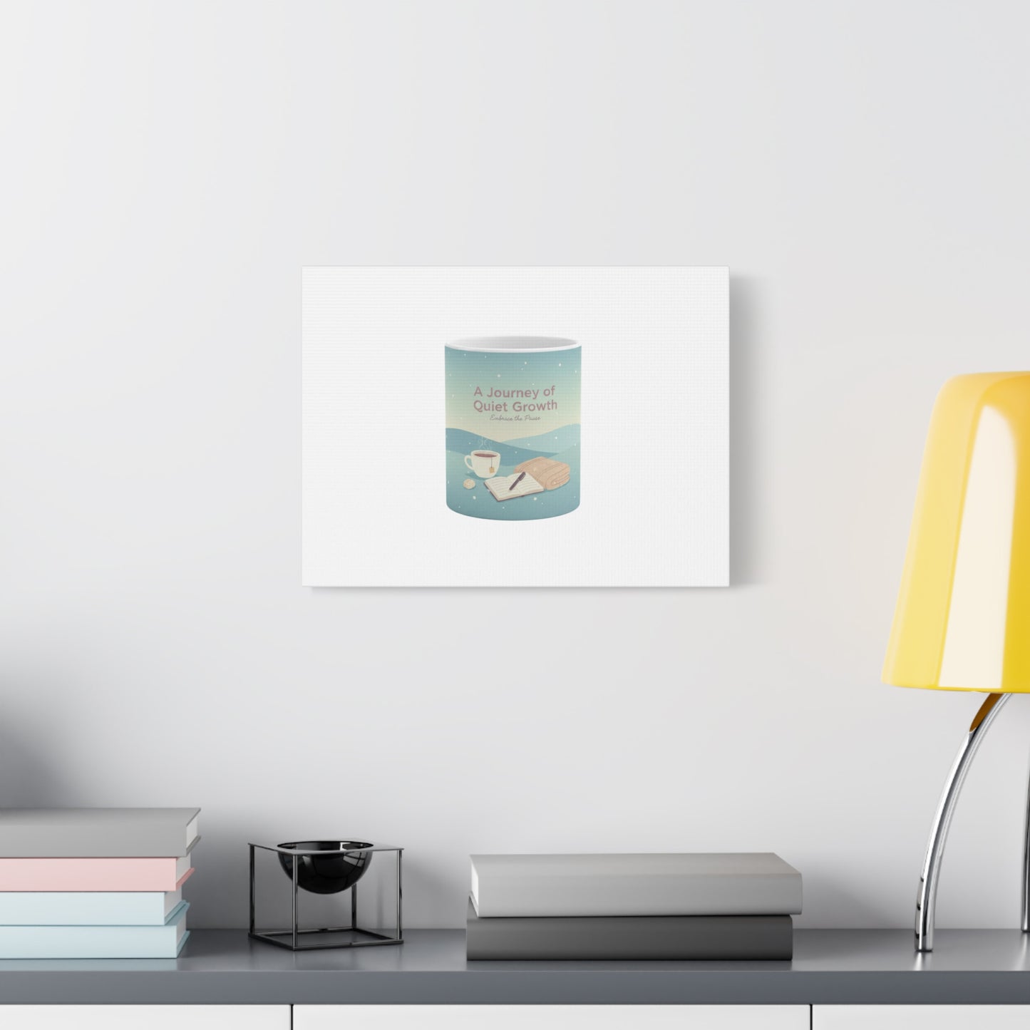 A Journey of Quiet Growth Canvas | mindful goals poster, habit tracker graphic