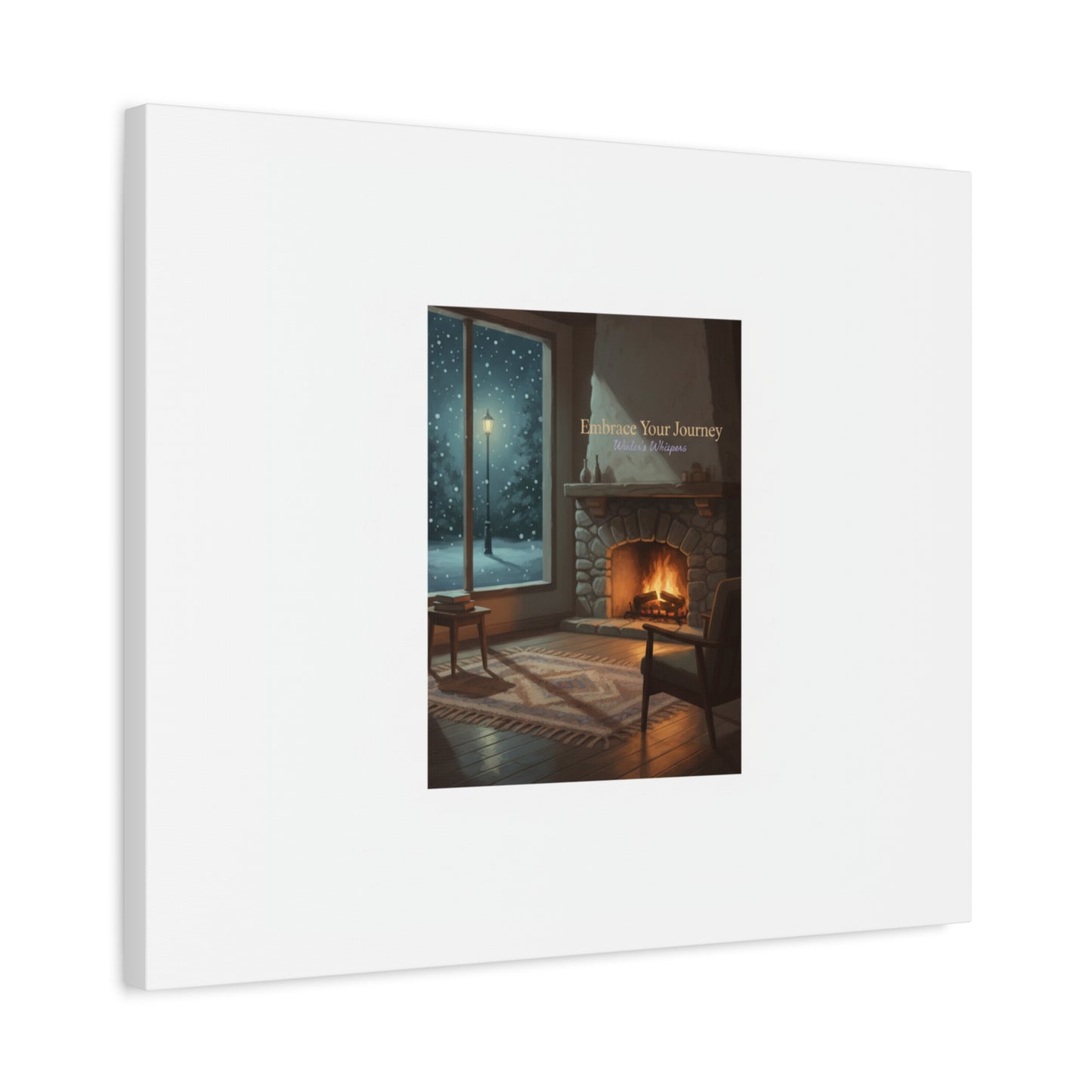 Calm Motivation Poster | Matte Canvas Stretched, 1.25" | Winter Quiet Progress