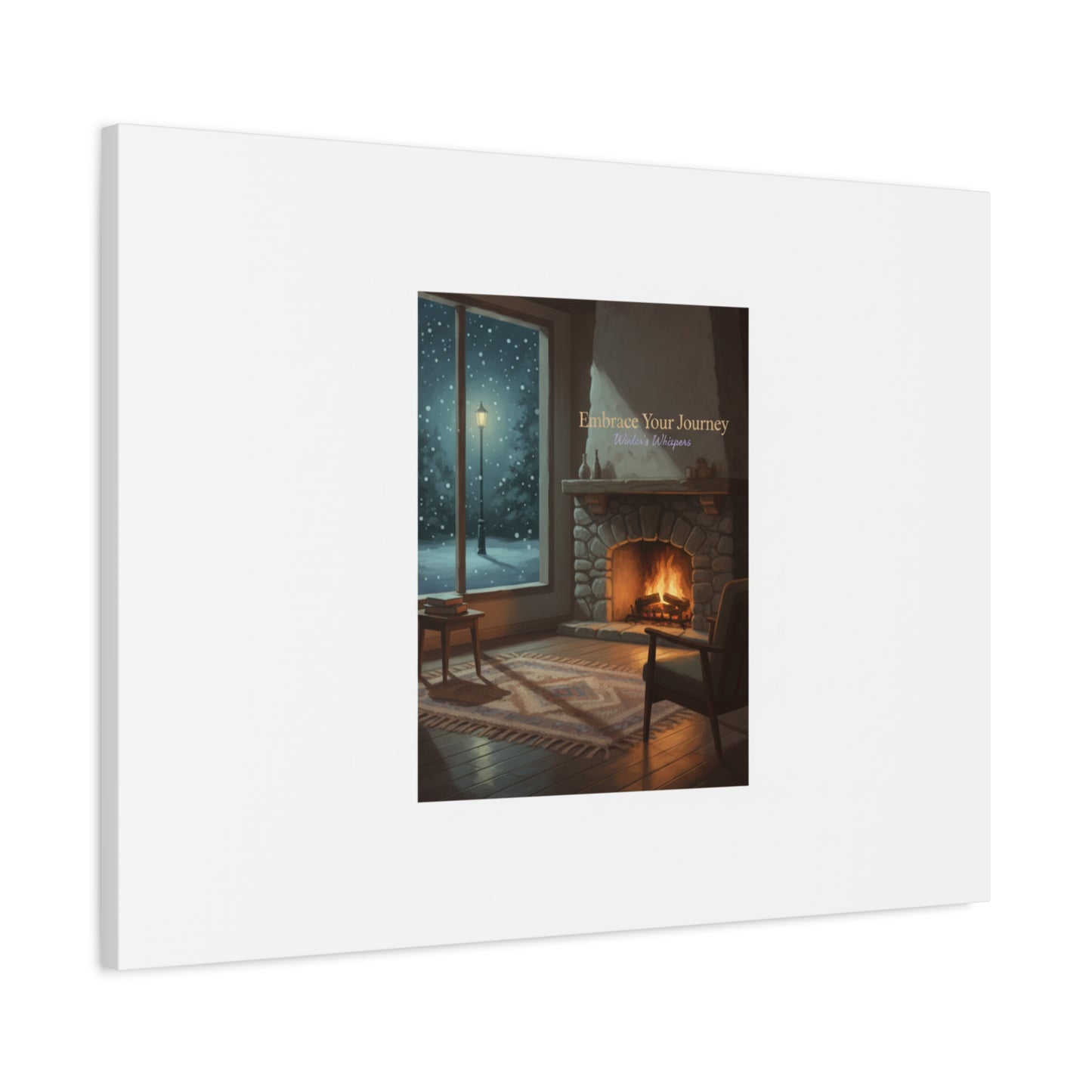 Calm Motivation Poster | Matte Canvas Stretched, 1.25" | Winter Quiet Progress
