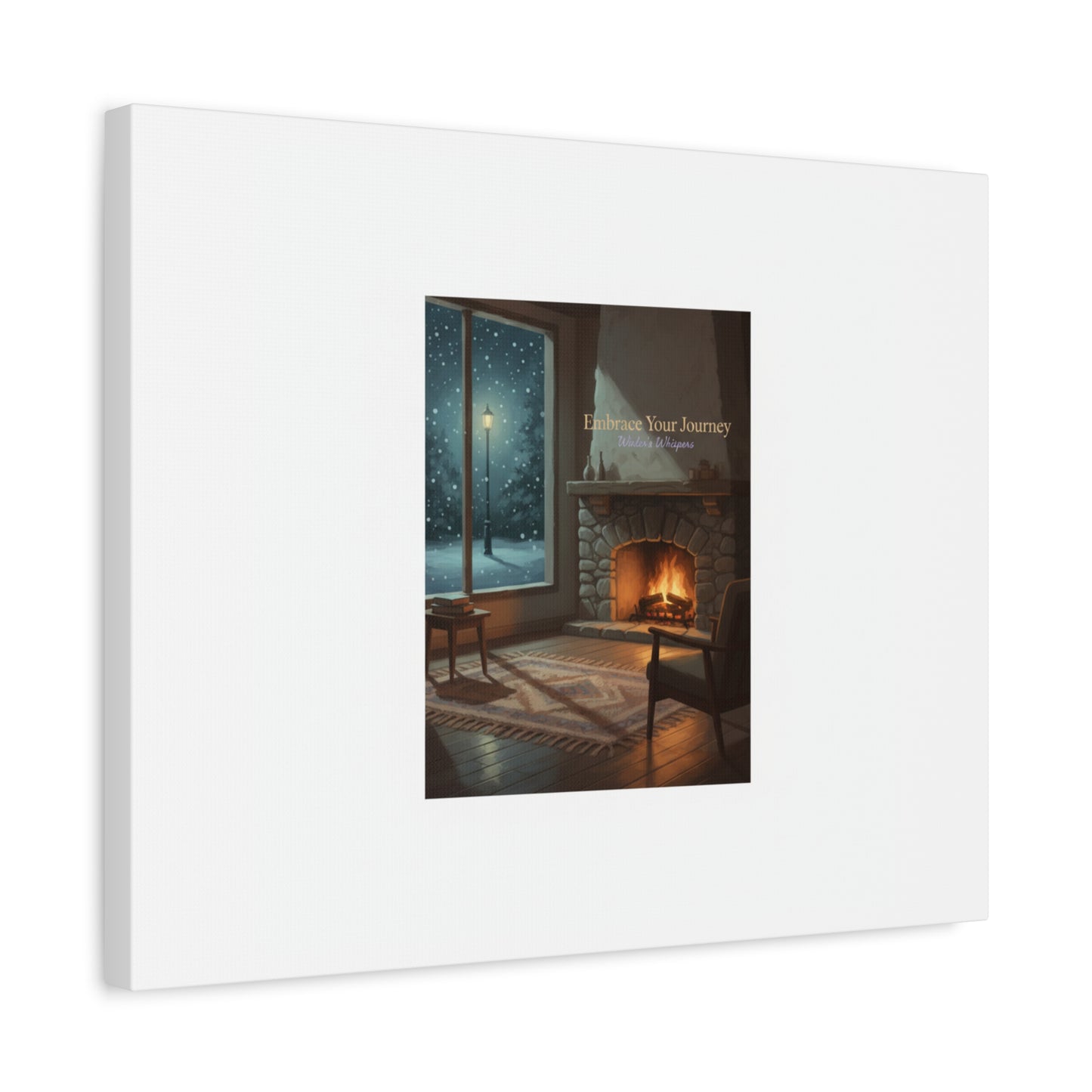 Calm Motivation Poster | Matte Canvas Stretched, 1.25" | Winter Quiet Progress
