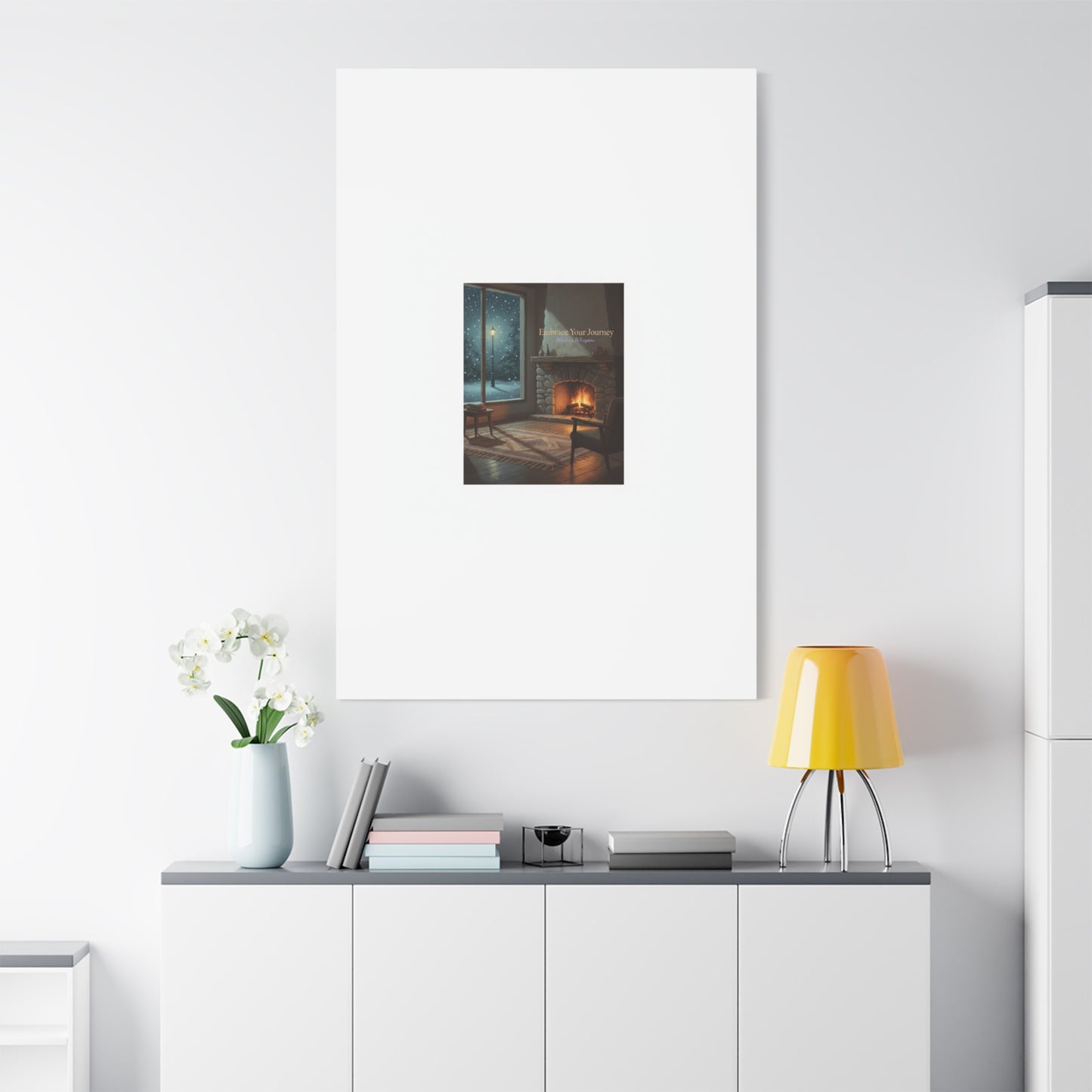 Calm Motivation Poster | Matte Canvas Stretched, 1.25" | Winter Quiet Progress