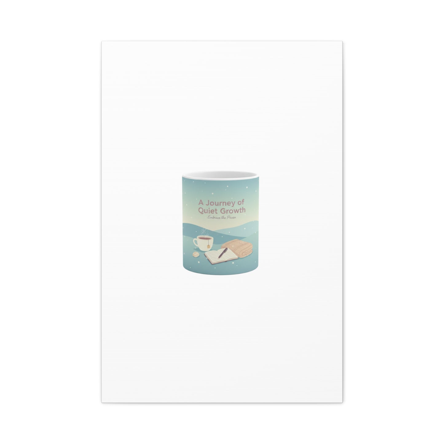 A Journey of Quiet Growth Canvas | mindful goals poster, habit tracker graphic