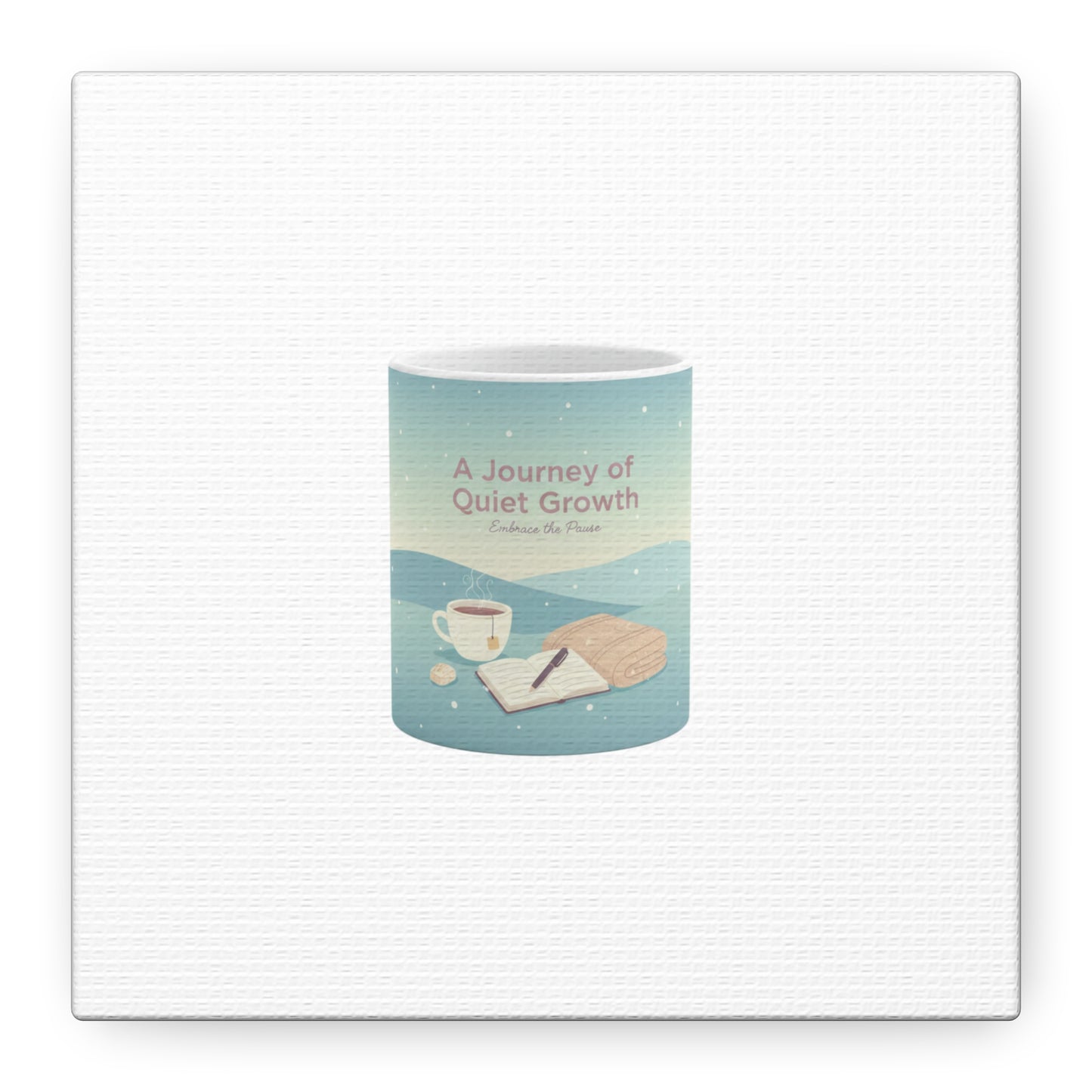 A Journey of Quiet Growth Canvas | mindful goals poster, habit tracker graphic