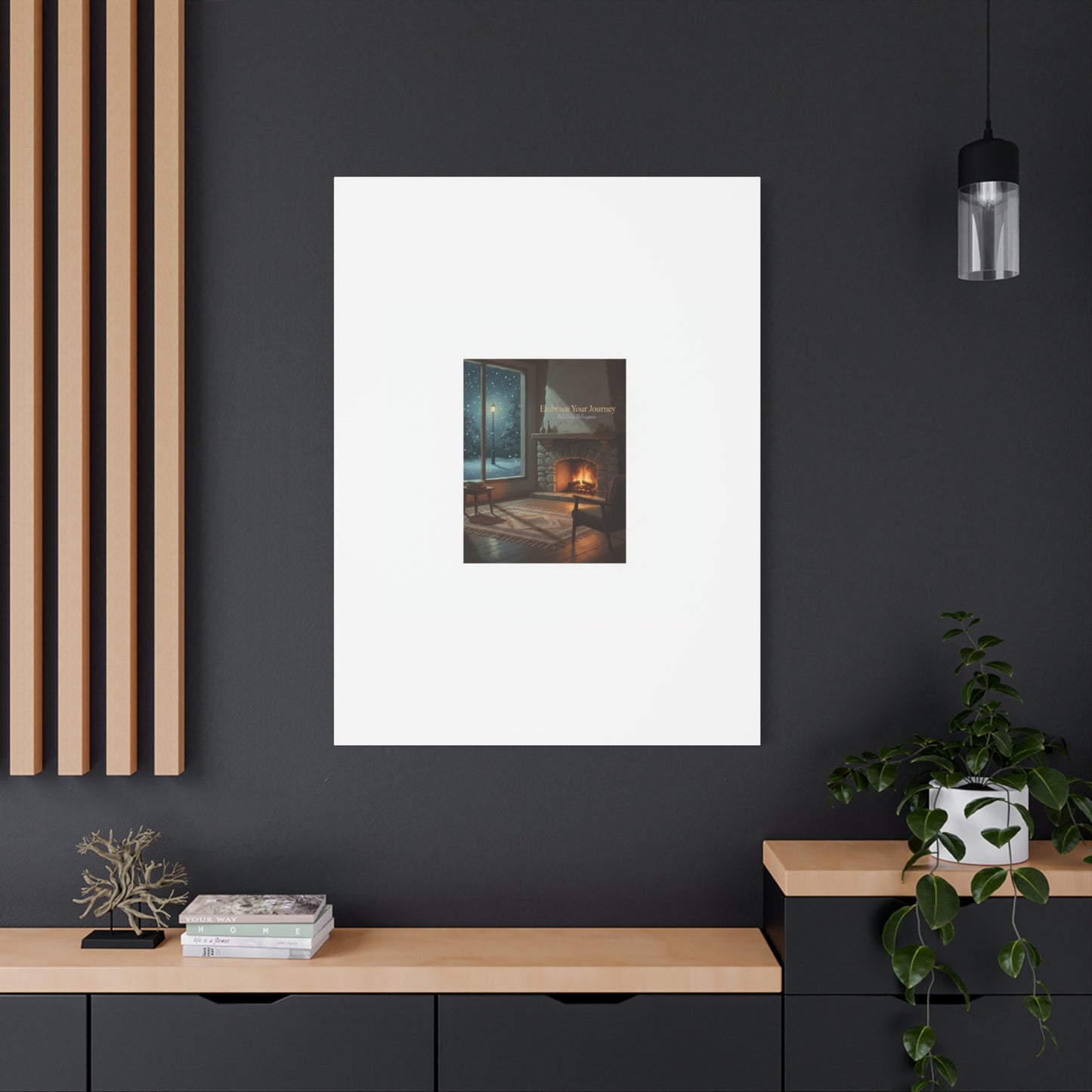Calm Motivation Poster | Matte Canvas Stretched, 1.25" | Winter Quiet Progress